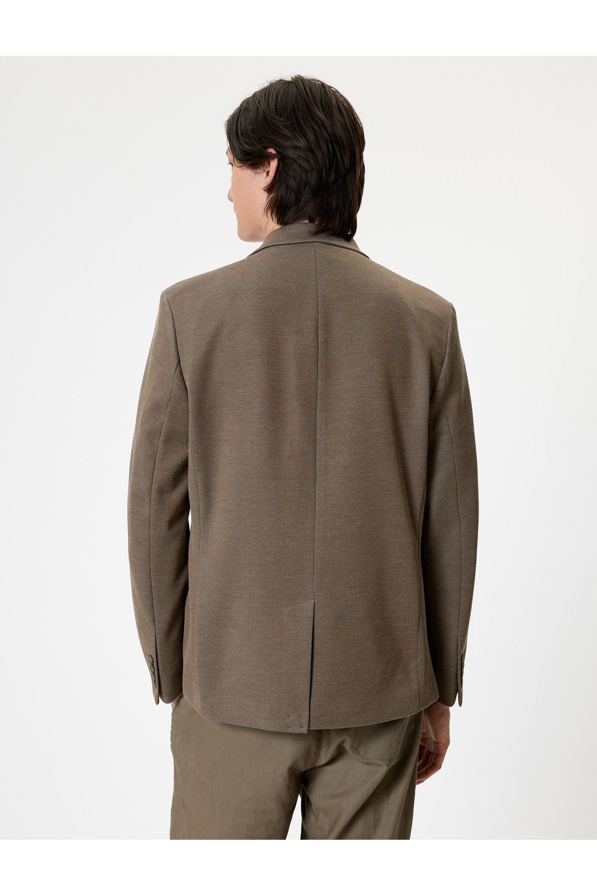 Koton-Slim Fit Blazer Jacket with Flap Pocket Detail 4