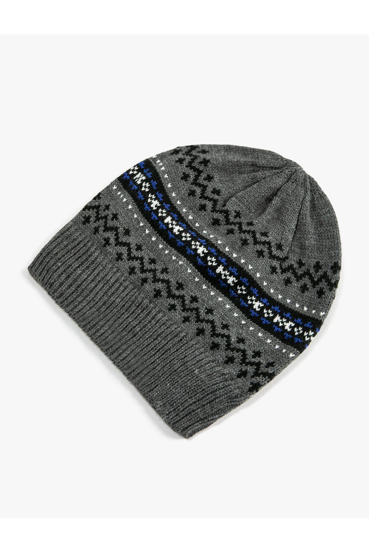 Koton-Knitted Beret Ethnic Patterned Multicolored 2