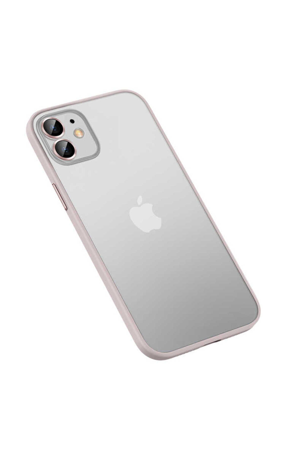 iPhone 12 Uyumlu Zore Retro Kılıf-Rose Gold