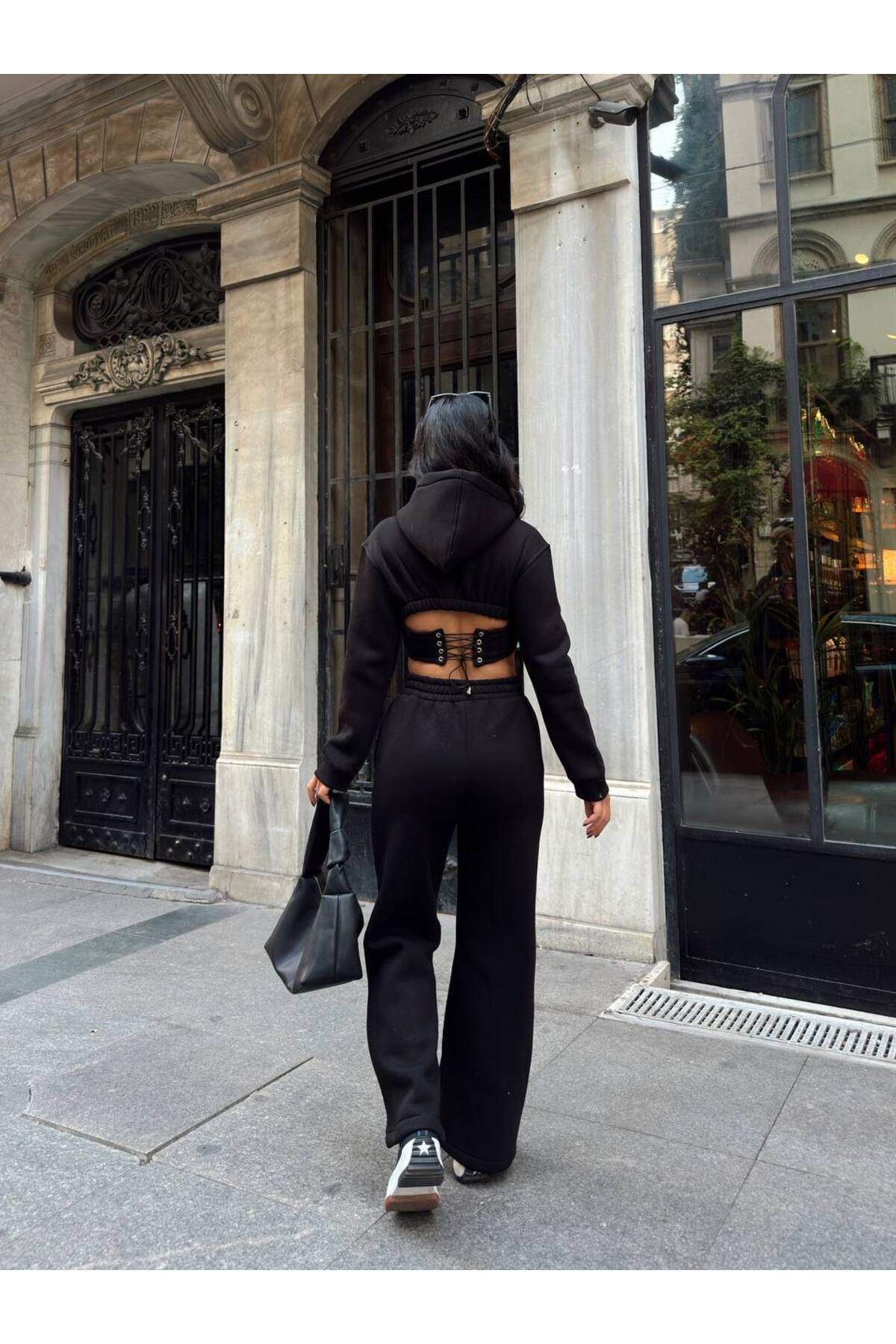 Zes Collection ZES COLLECTİONS Kapişonlu Sırt Baglamalı Eşofman Takım Fiyatı ...