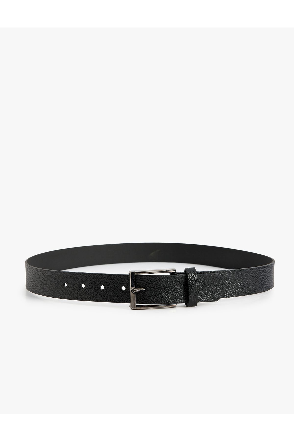 Koton-Geometric Buckle Faux Leather Belt 2