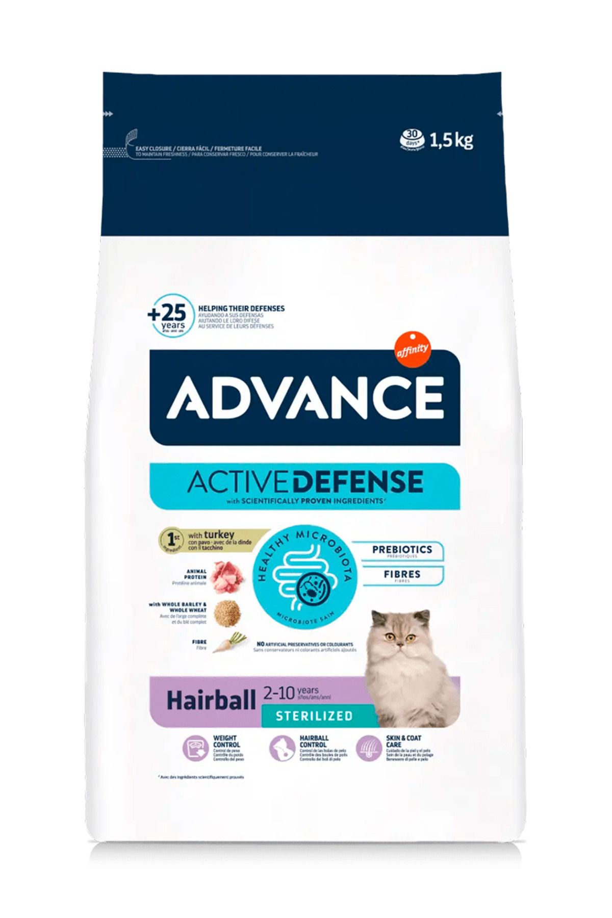 Advance Sterilized Hairball Hindili Kısırlaştırılmış Kedi Maması 1,5 Kg