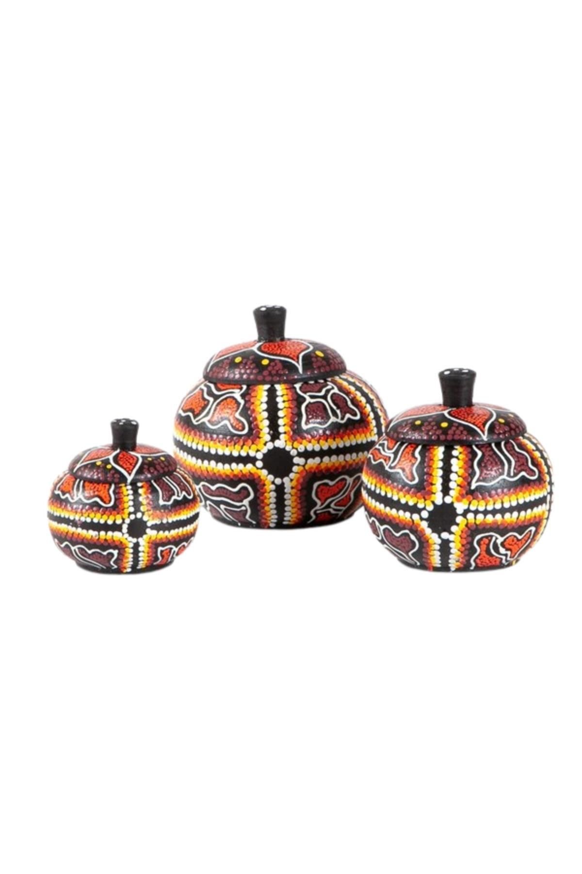 Dünyadan Hediyeler-Big Spice Rack Mindi Tree - Handcrafted Box Set with Three Lids 4