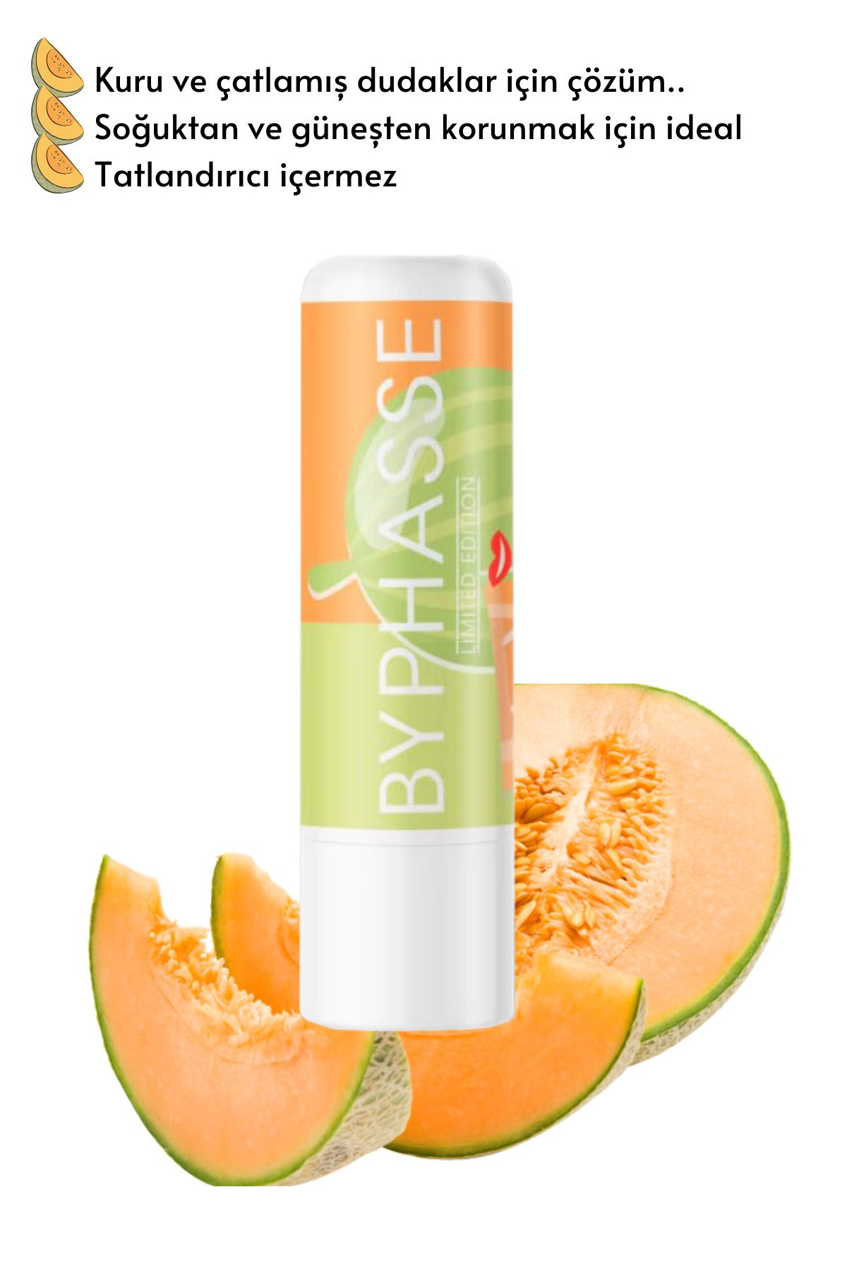 BYPHASSE-Melon Flavored Moisturizing Lip Care Cream 4.8 Gr 3