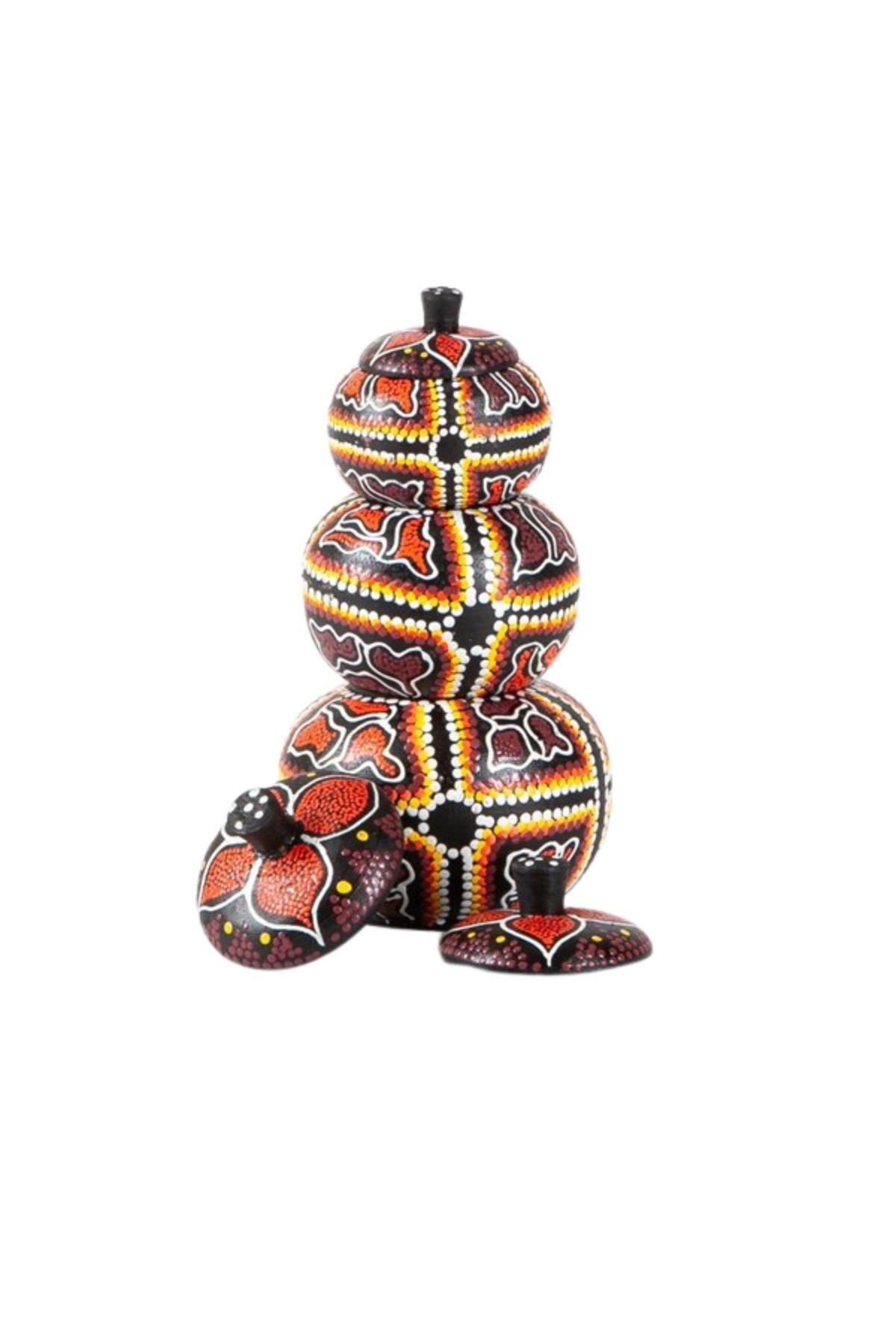 Dünyadan Hediyeler-Big Spice Rack Mindi Tree - Handcrafted Box Set with Three Lids 7