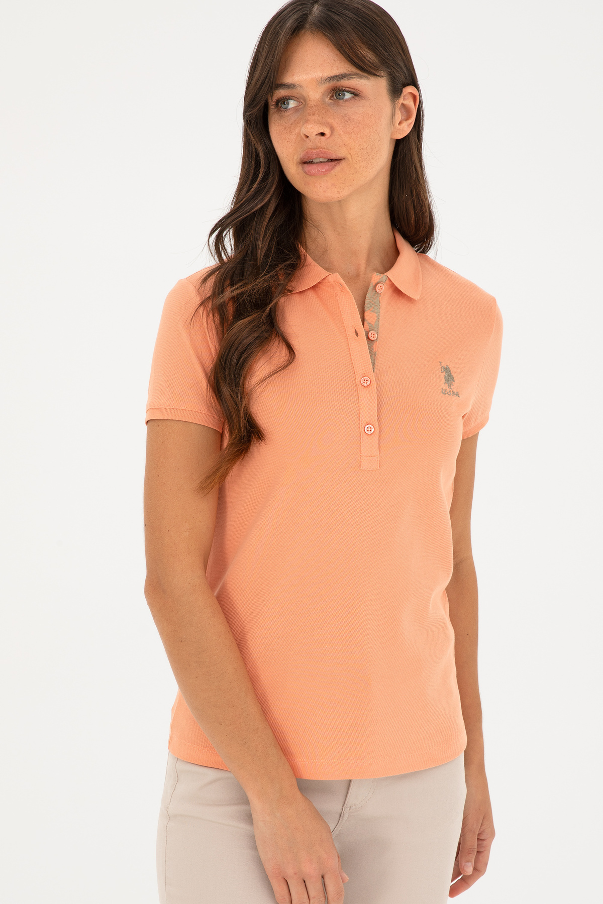 پولوشرت زنانه یقه پلو | یو اس پولو U.S. Polo Assn. 1012605_rollbacked TR - تصویر 3