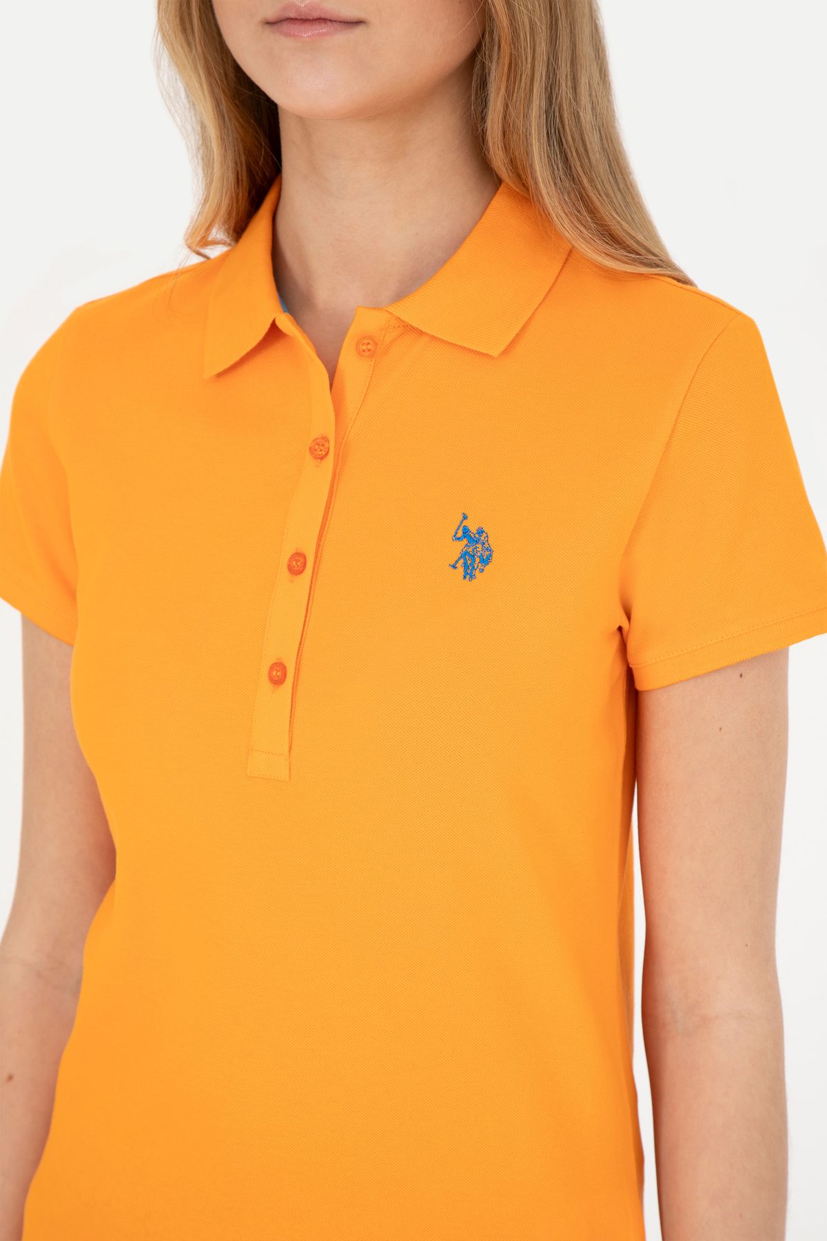 U.S. Polo Assn.-Women's Orange Basic T-Shirt 50280057 -Vr051 7