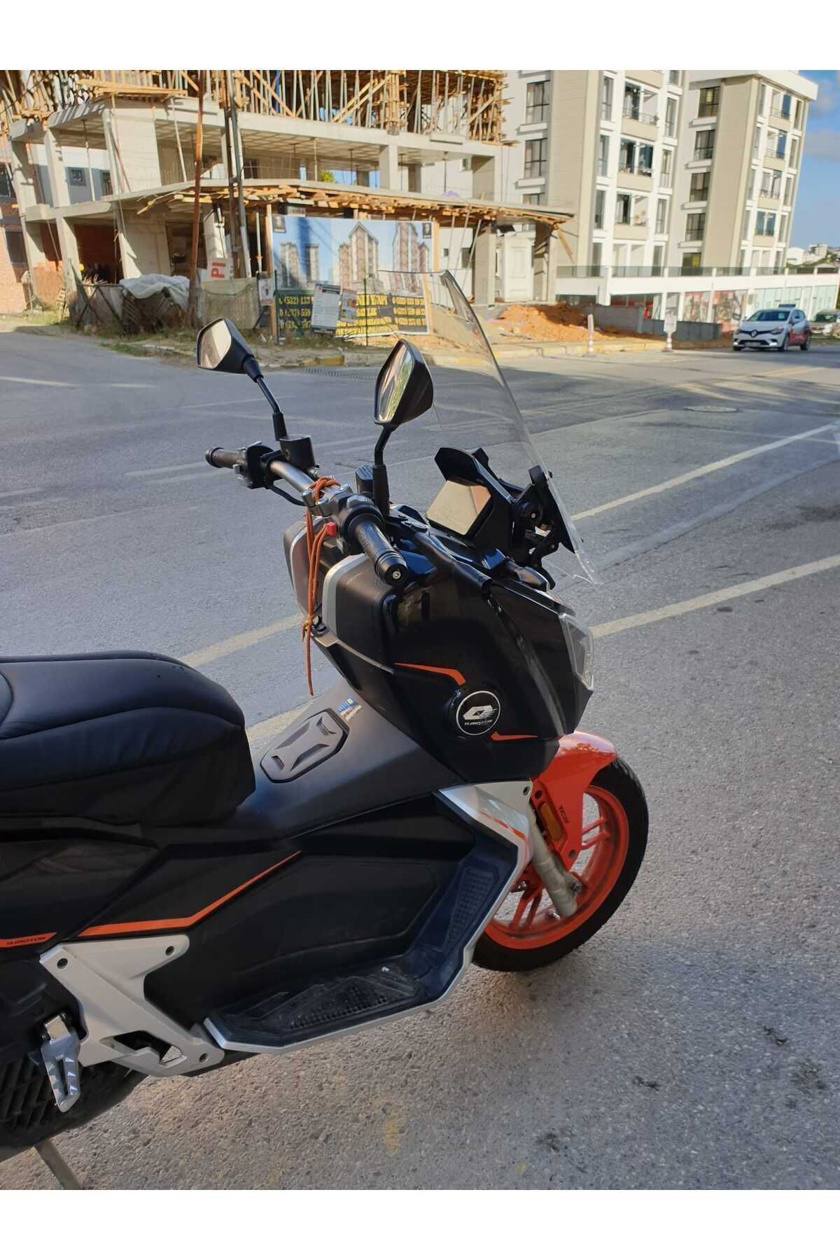 QJ ATR 125 Siperlik Ön Cam 2023-2025 Model 75cm Şeffaf Renkli 4mm UZUN CAM