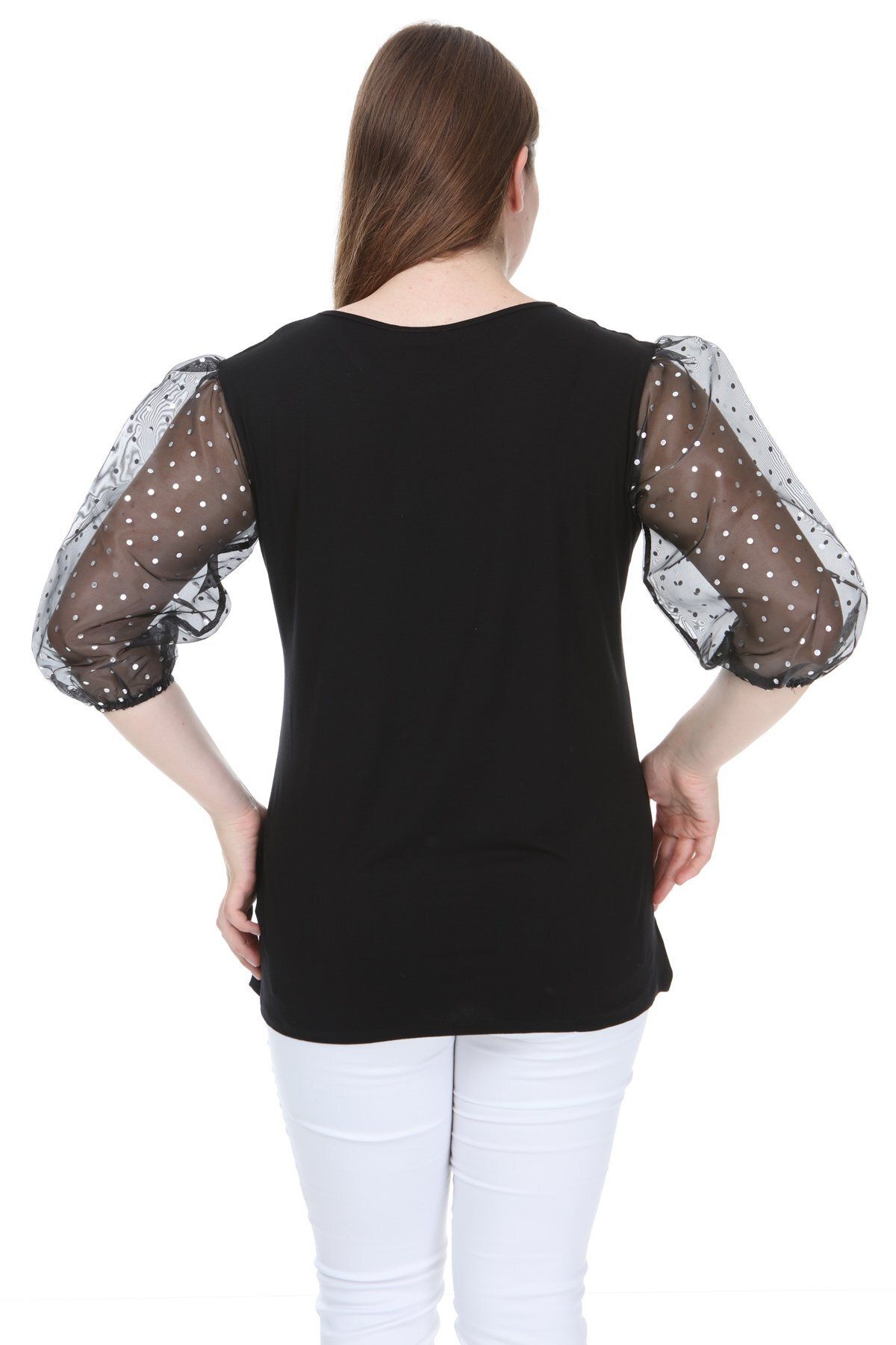 Hanezza-Balloon Sleeve Detailed Blouse 6