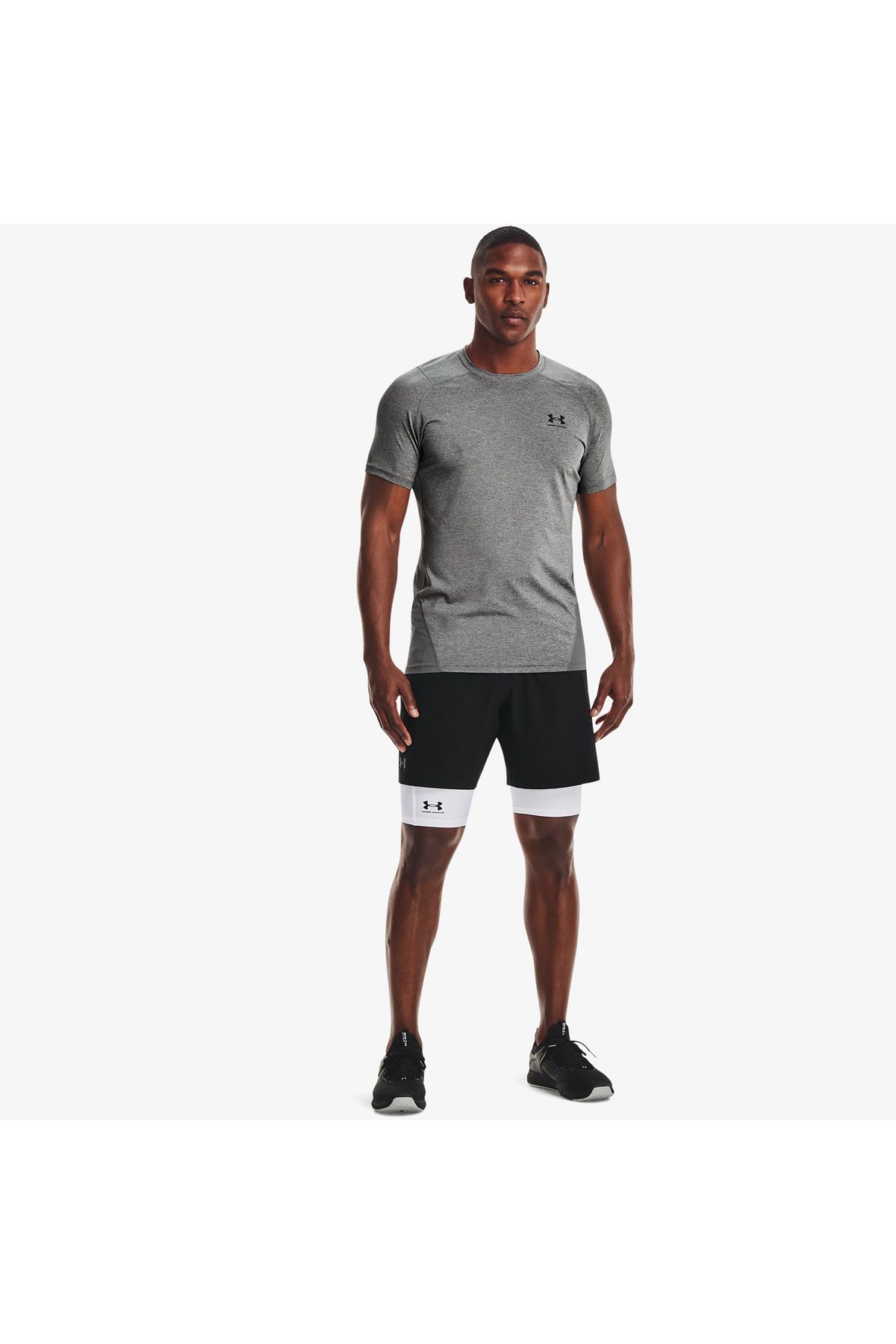 شورت ورزشی سفید مردانه های بلند جیب Heatgear® 1361602 100 Under Armour