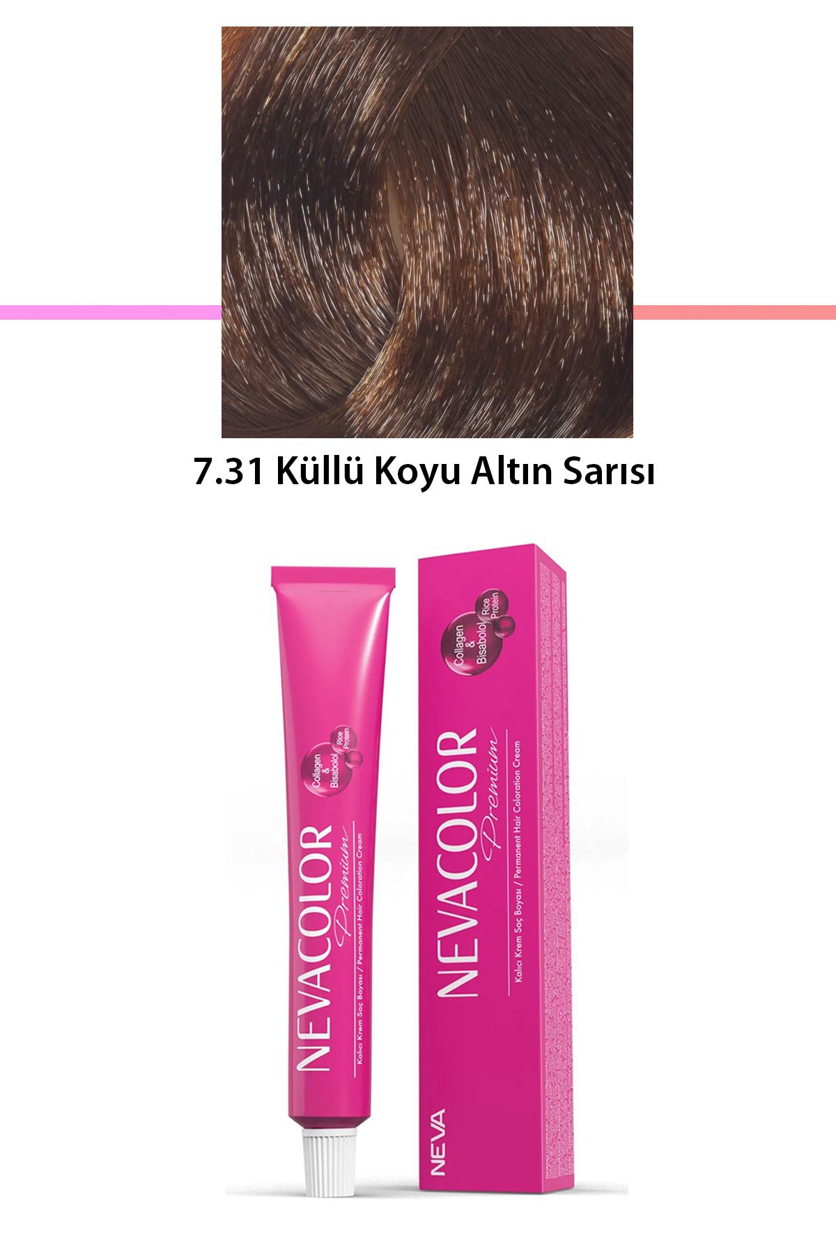 karadağsb Premium 7.31 Küllü Koyu Altın Sarısı - Kalıcı Krem Saç Boyası 50 G Tüp
