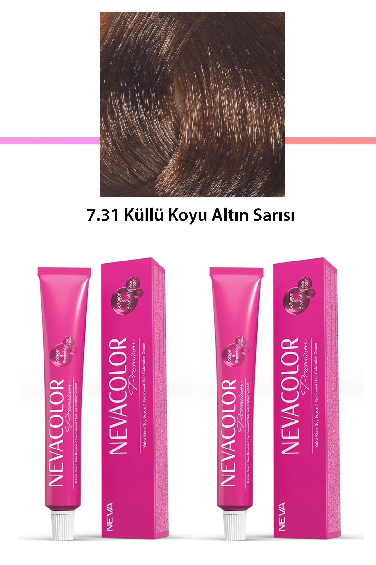 karadağsb 2 Li Set Premium 7.31 Küllü Koyu Altın Sarısı - Kalıcı Krem Saç Boyası 2 X 50 G Tüp