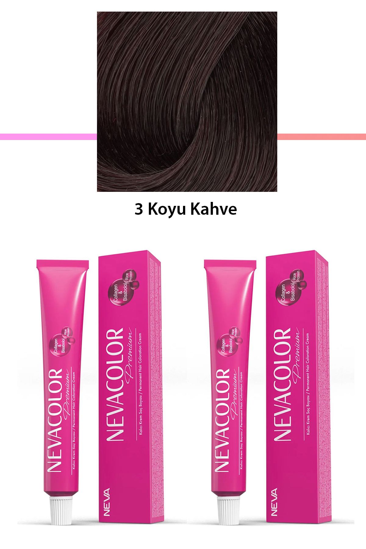 NETWORK ART 2 li Set Premium 3 Koyu Kahve - Kalıcı Krem Saç Boyası 2 X 50 g Tüp