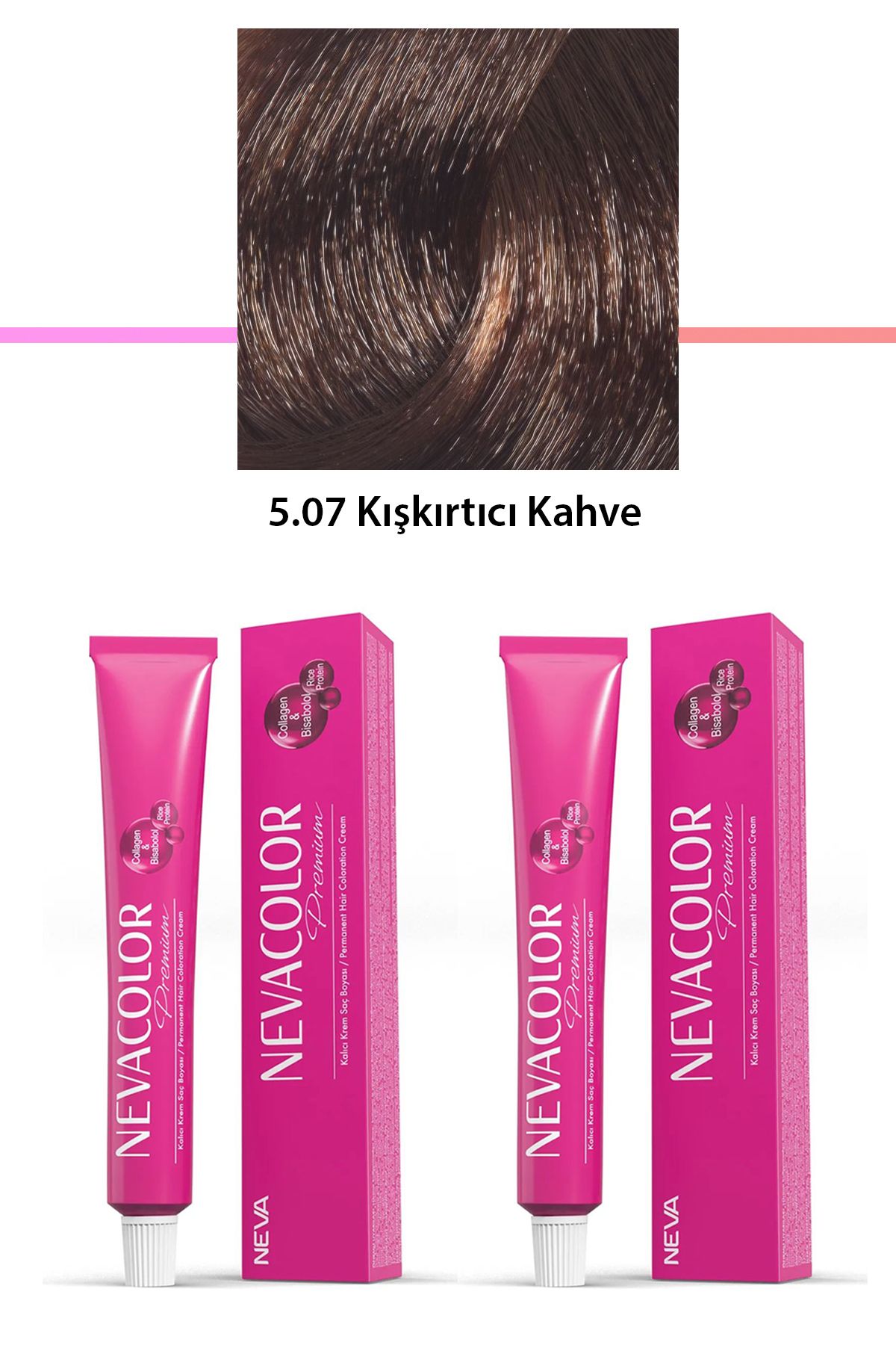 NETWORK ART 2 li Set Premium 5.07 Kışkırtıcı Kahve - Kalıcı Krem Saç Boyası 2 X 50 g Tüp