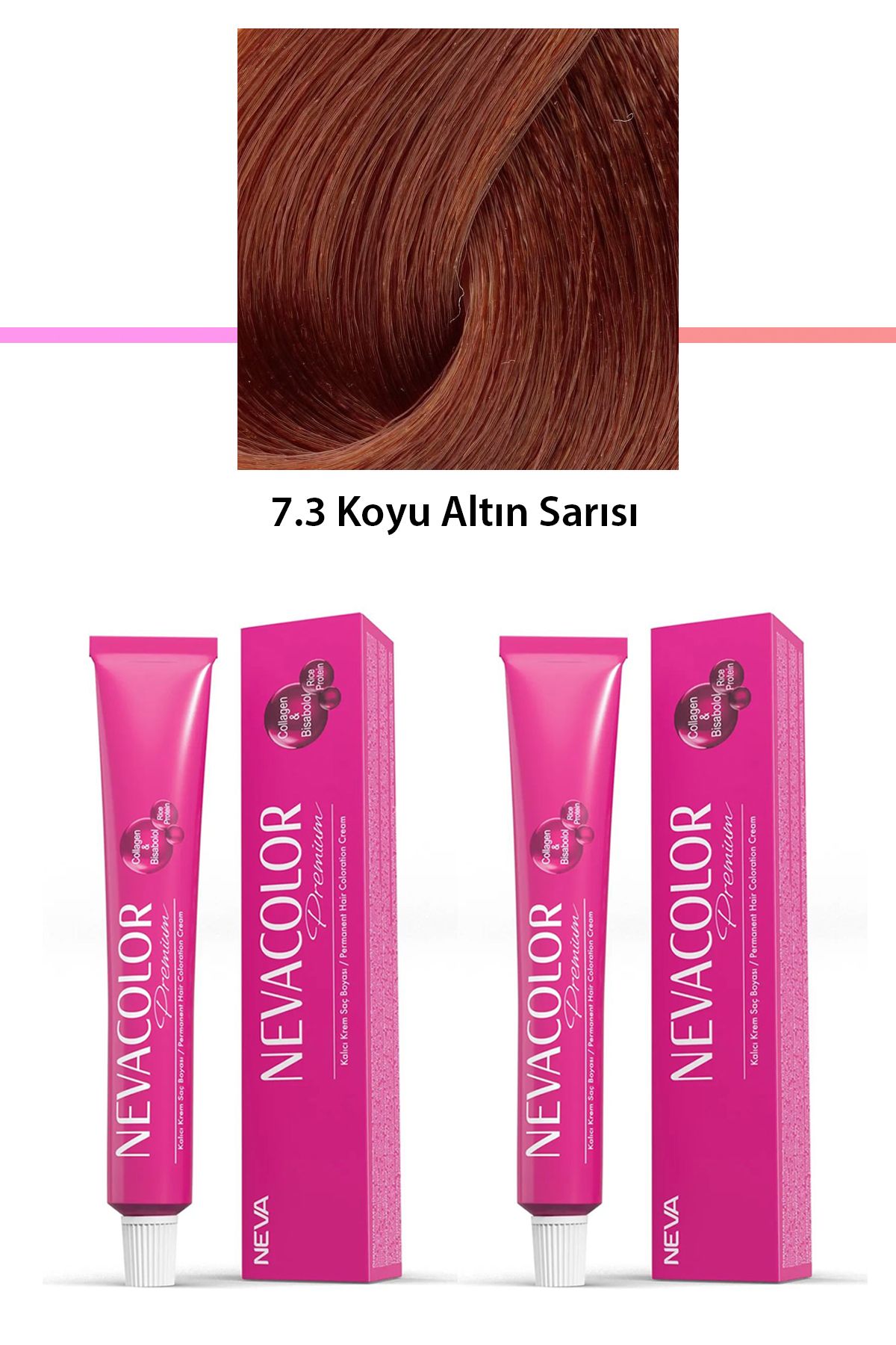 karadağsb 2 Li Set Premium 7.3 Koyu Altın Sarısı - Kalıcı Krem Saç Boyası 2 X 50 G Tüp
