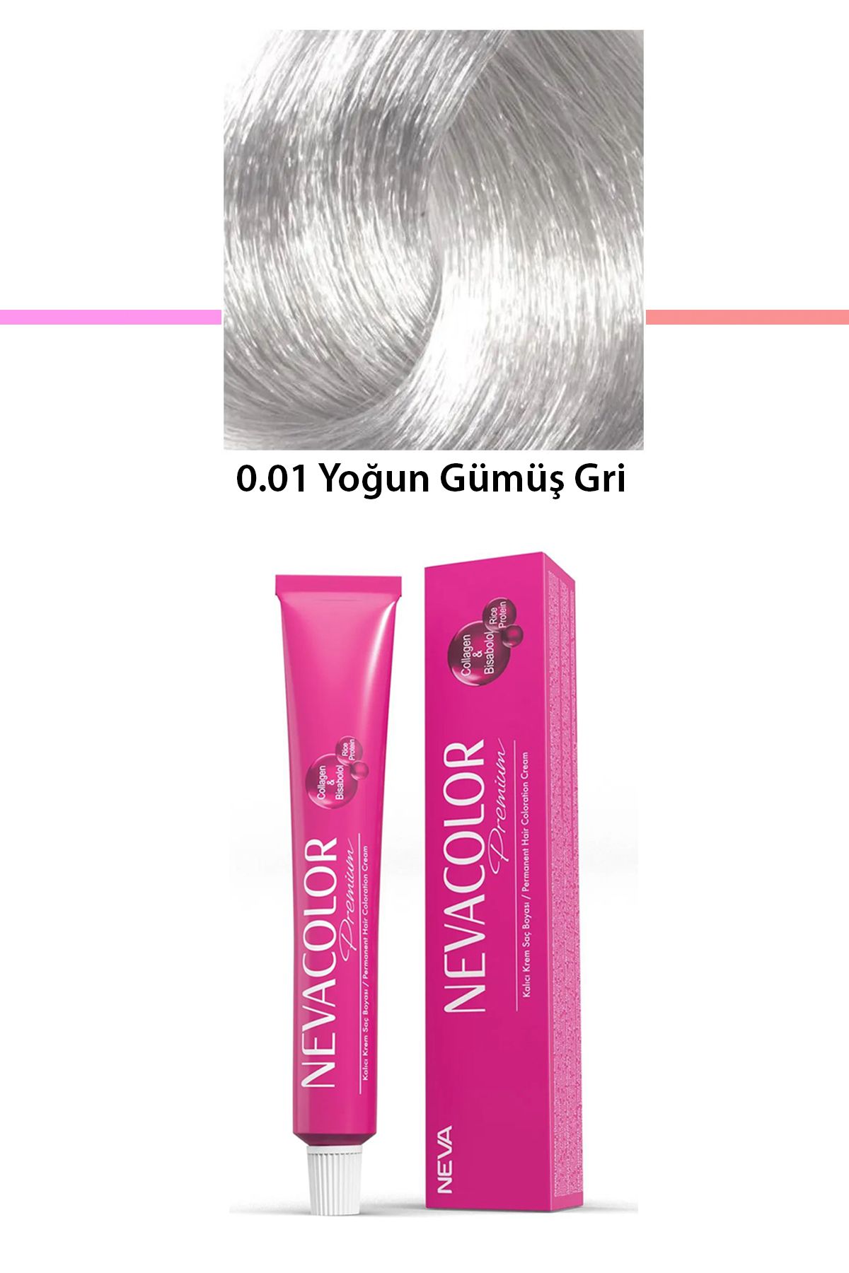 karadağsb Premium 0.01 Yoğun Gümüş Gri - Kalıcı Krem Saç Boyası 50 G Tüp