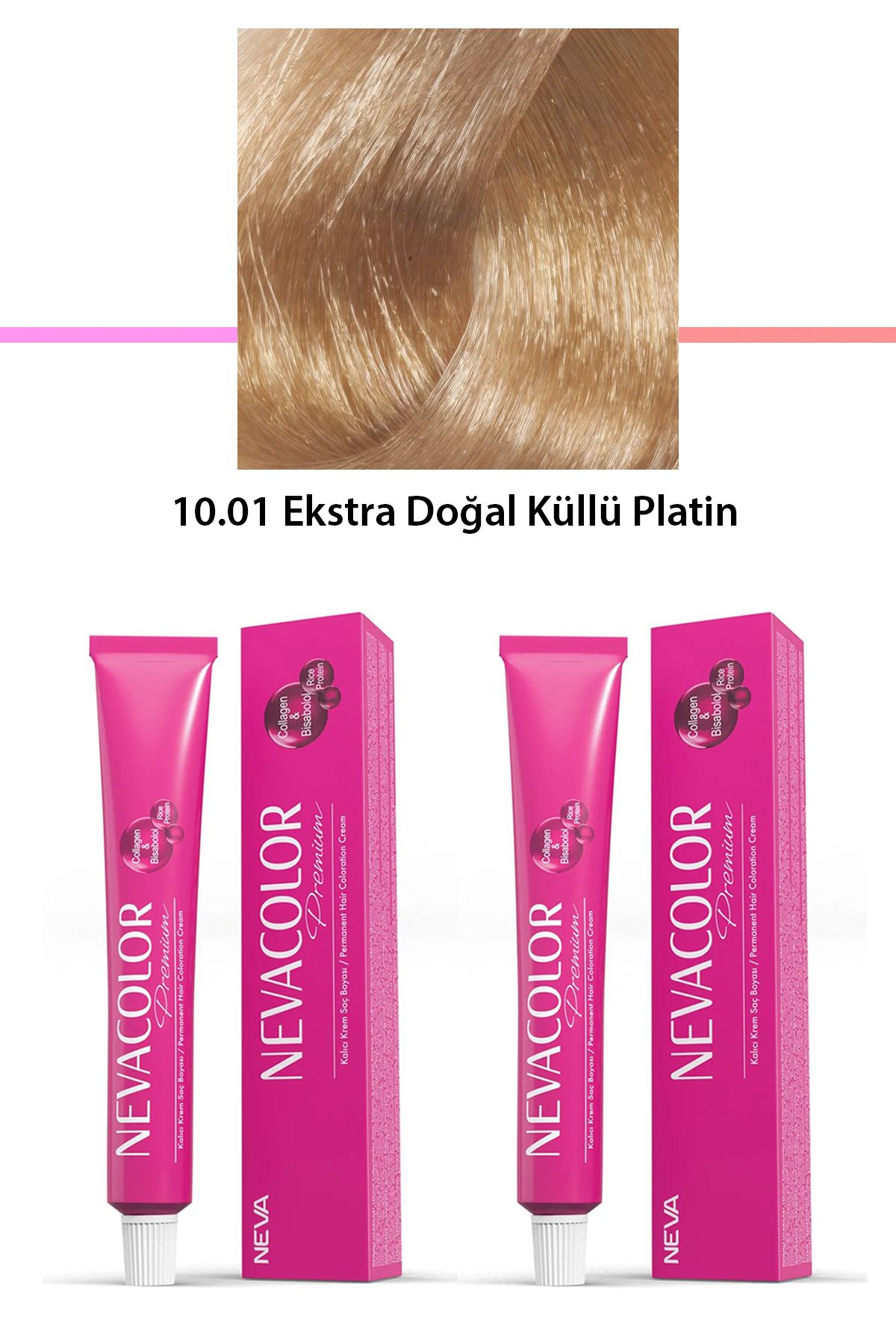 karadağsb 2 Li Set Premium 10.01 Ekstra Doğal Küllü Platin - Kalıcı Krem Saç Boyası 2 X 50 G Tüp