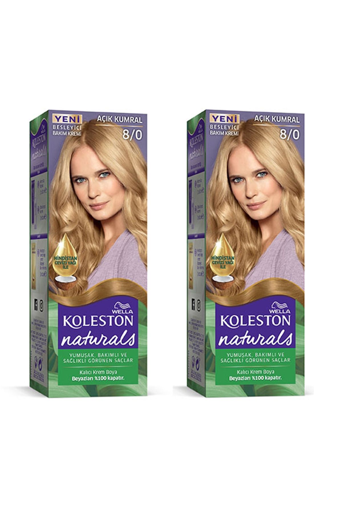 karadağsb Naturals Saç Boyası Açık Kumral 8/0 2X Paket