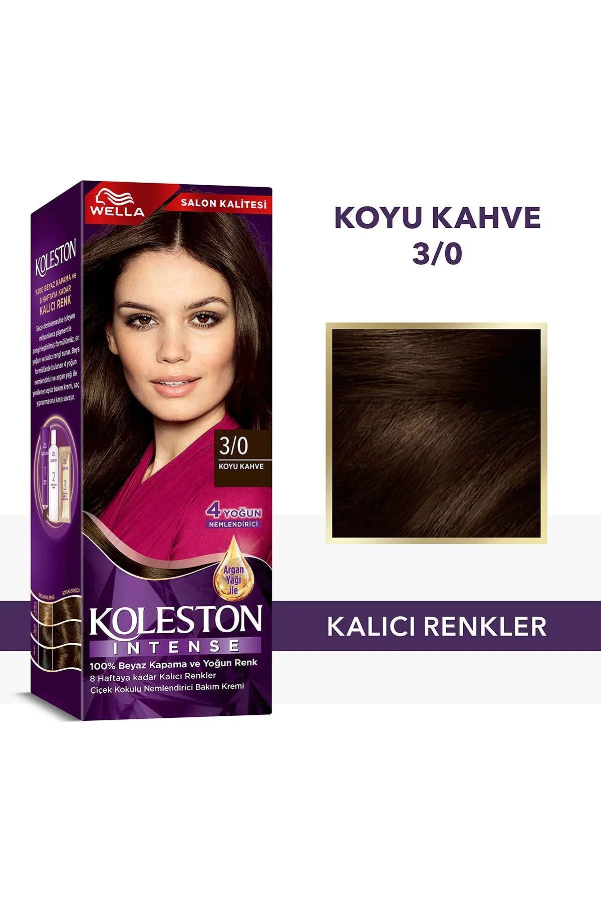 karadağsb Koleston Intense Saç Boyası 3/0 Koyu Kahve - Salon Kalitesi