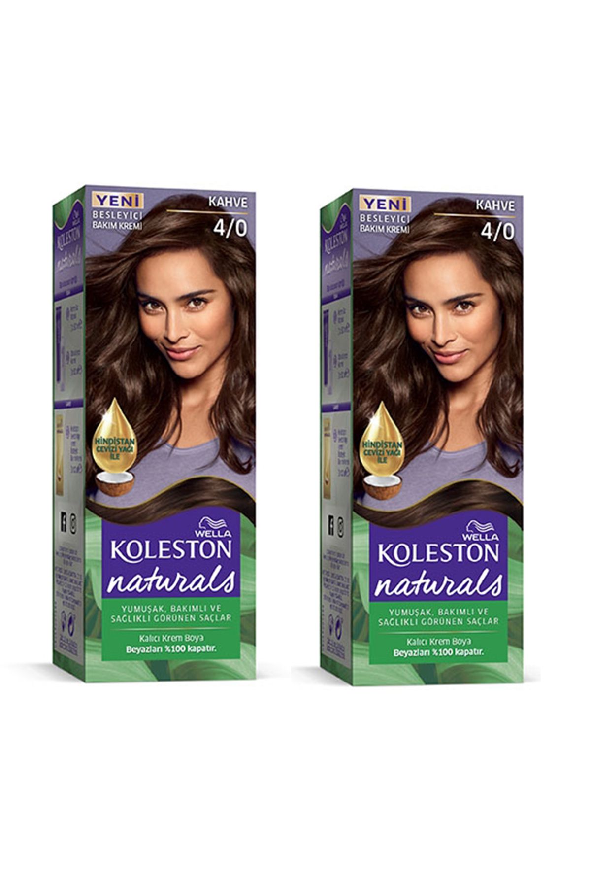 karadağsb Naturals Saç Boyası Kahve 4/0 2X Paket