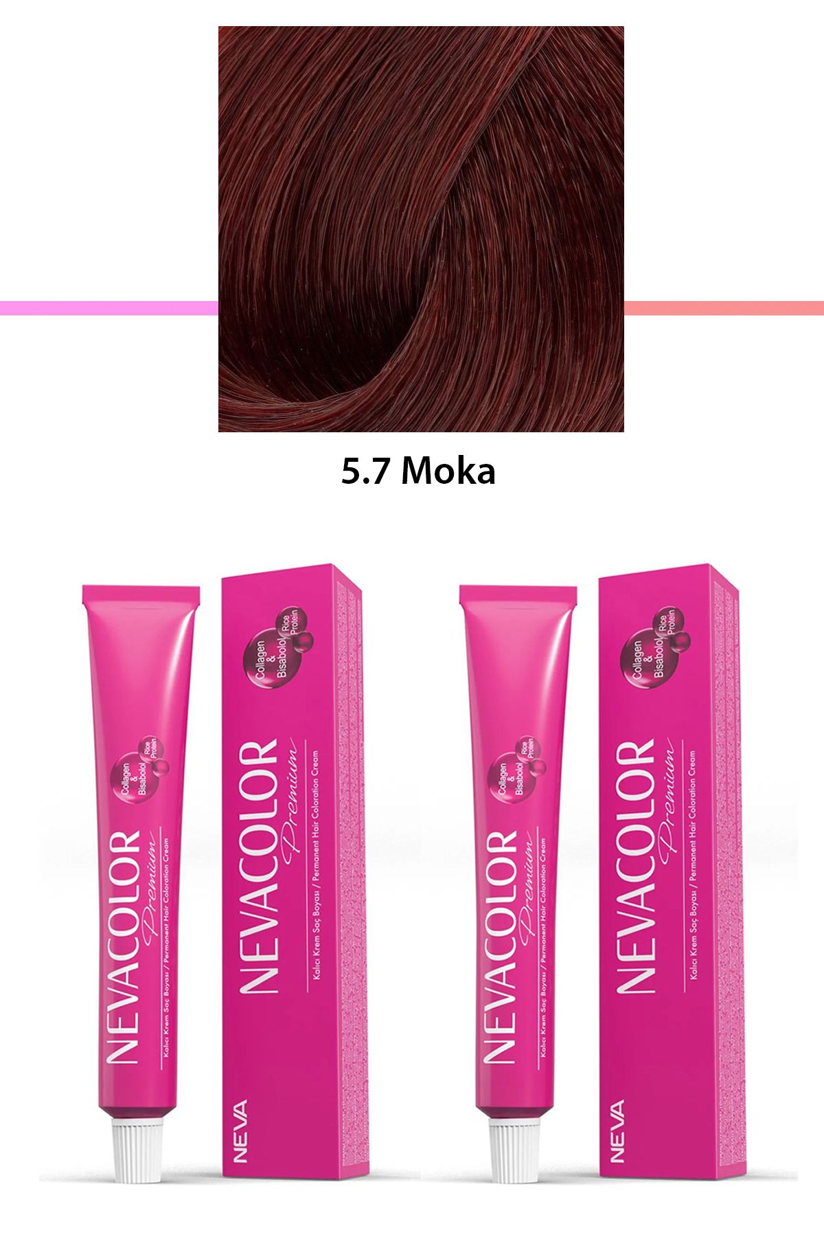 karadağsb 2 Li Set Premium 5.7 Moka - Kalıcı Krem Saç Boyası 2 X 50 G Tüp