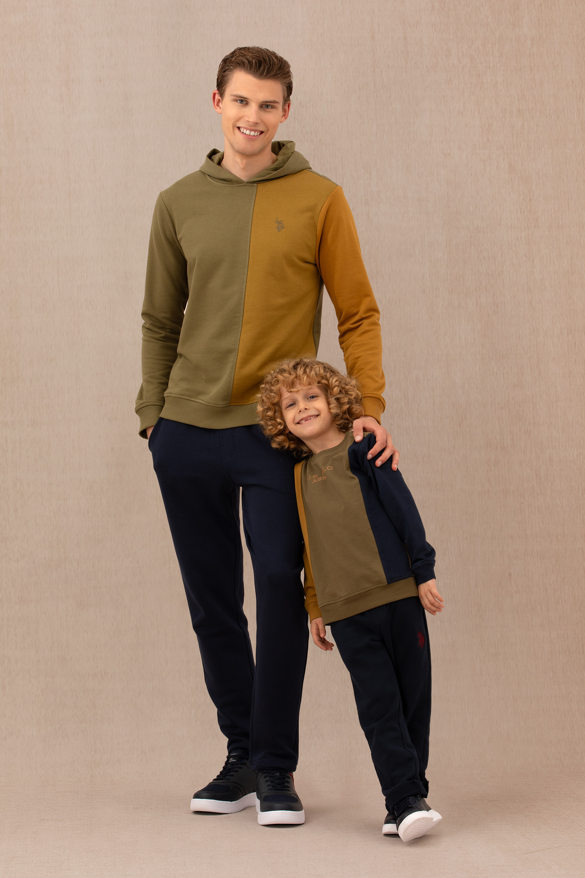 یو اس پولو سویشرت خاکی مردانه ۵۰۲۷۴۰۰۹-VR027