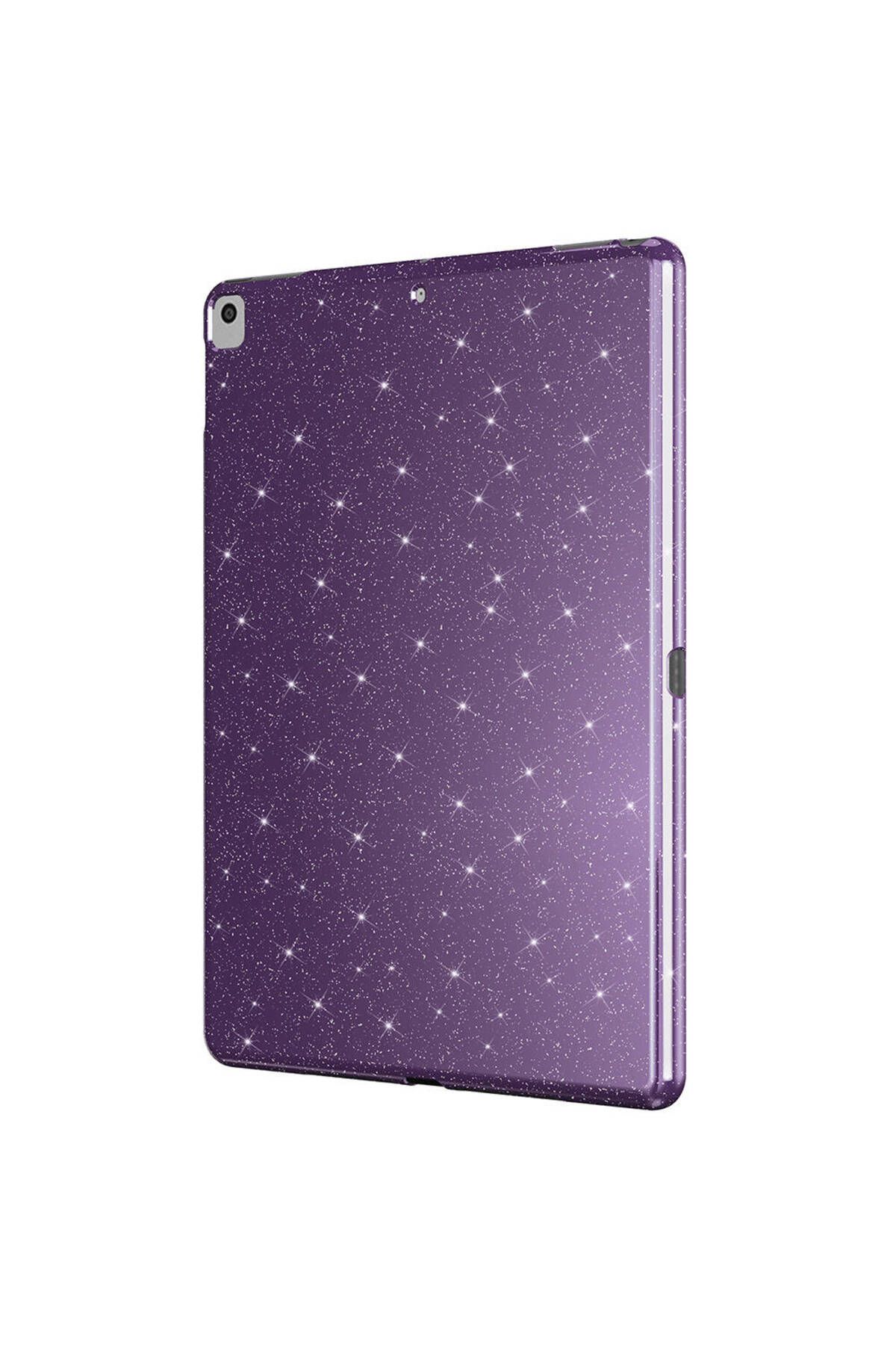 GNG HOME-iPad Pro 10.5 (7Th Generation) Silvery Shiny Look Zore Tablet Cotton Case - Deep Purple 4