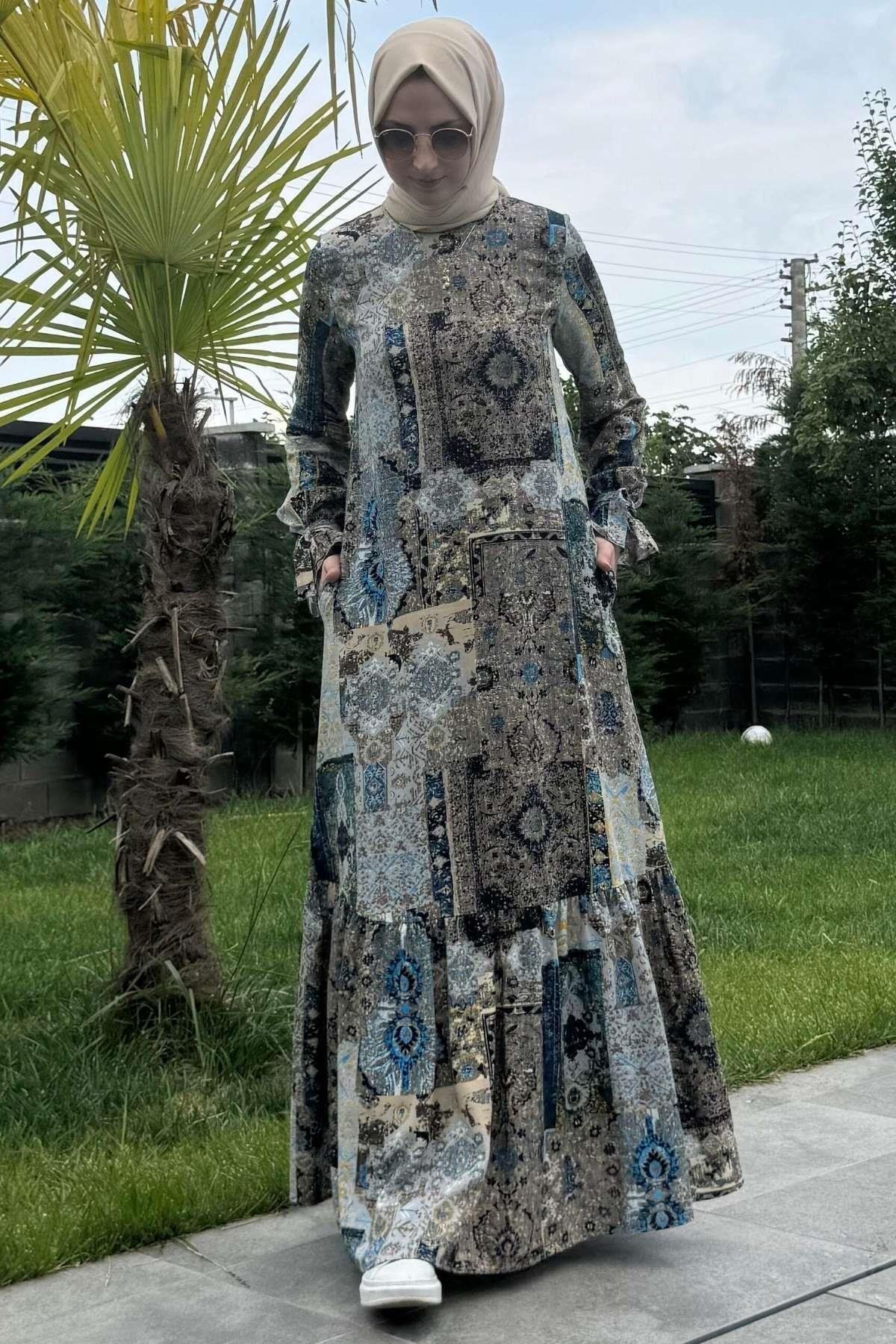 Rabia Şamlı-River Dress Turquoise 6