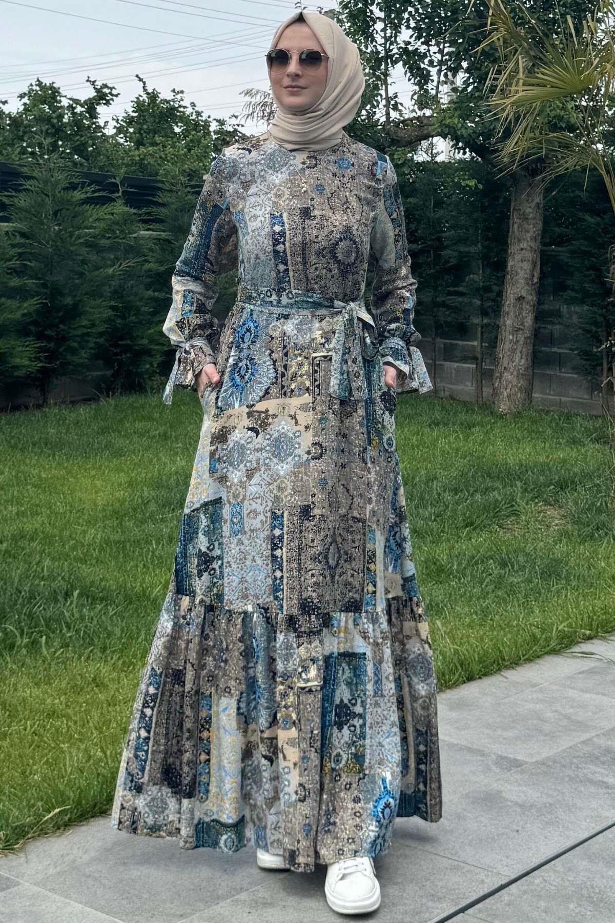 Rabia Şamlı-River Dress Turquoise 1