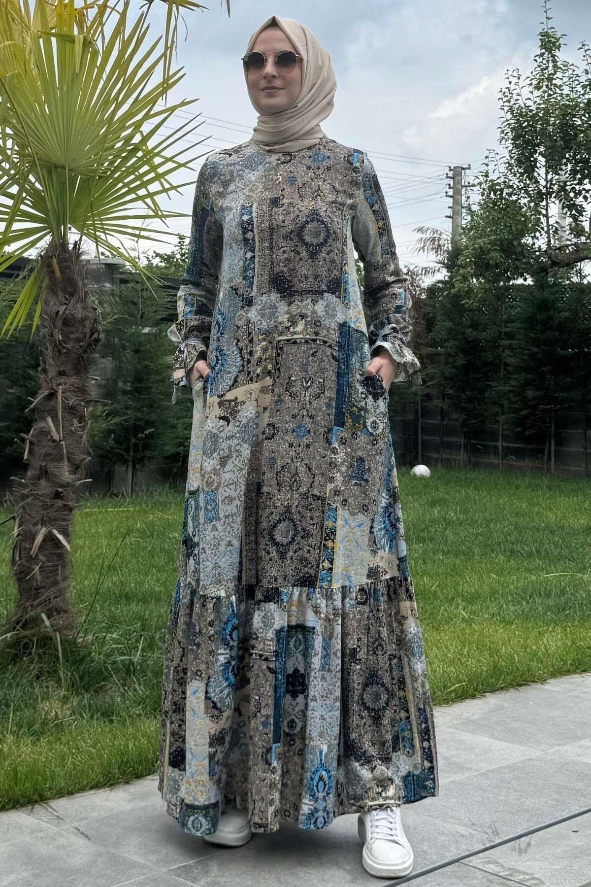 Rabia Şamlı-River Dress Turquoise 3