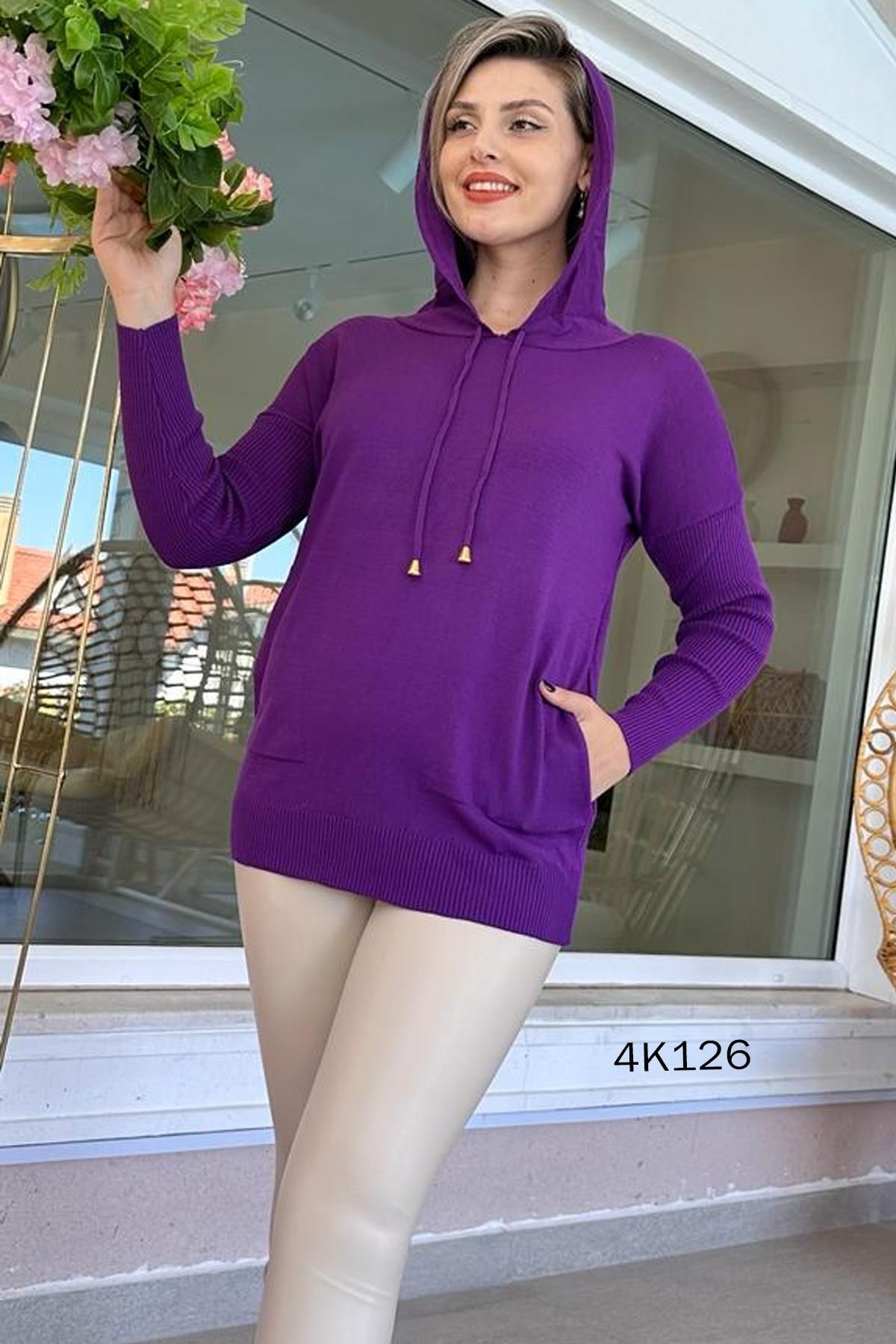 İnce Topuk-Sweater - Purple - Regular fit 1