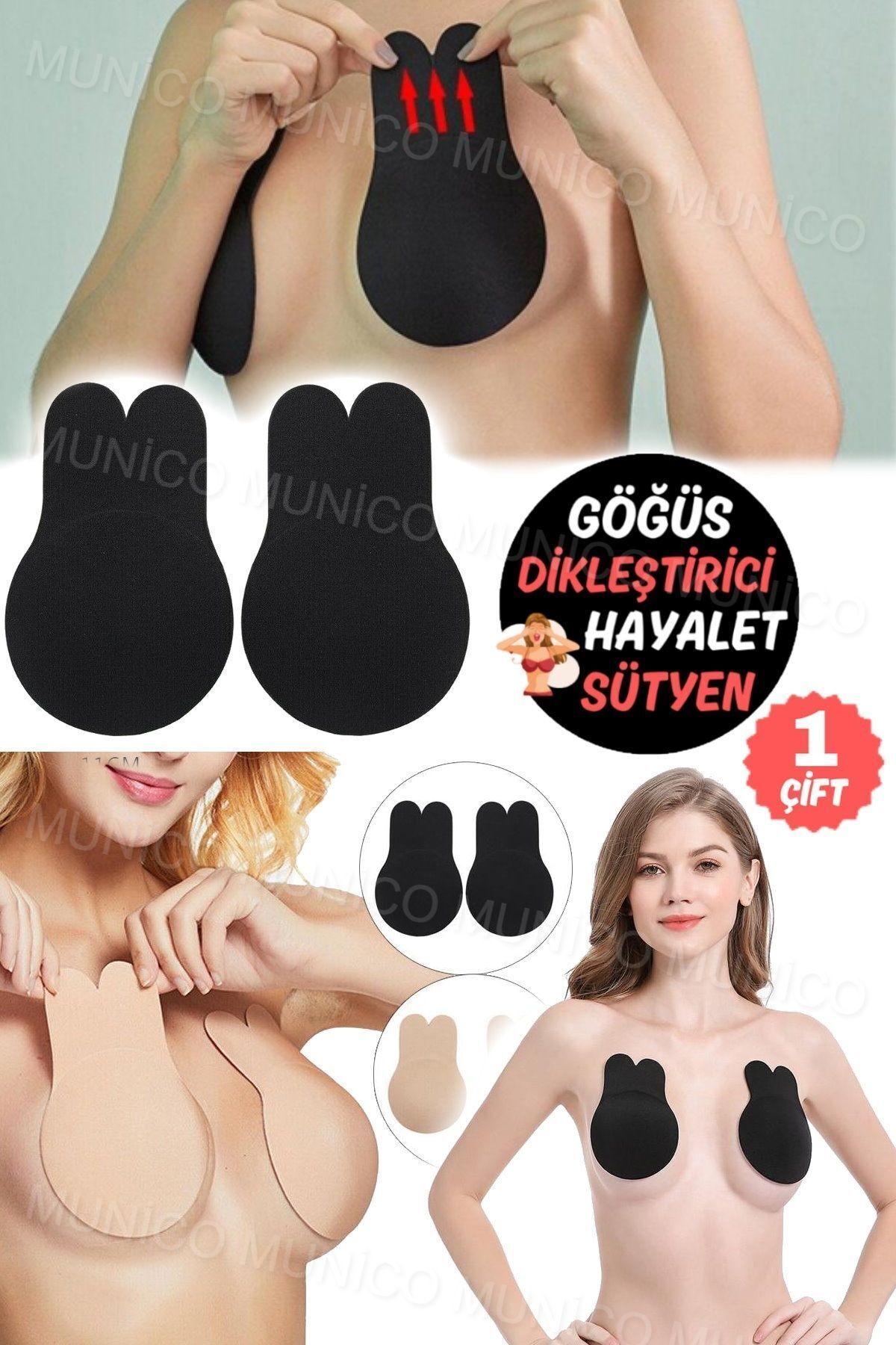 Gaggani 1 Çift Gelinlik Günlük Kıyafet İçin Göğüs Kapatıcı ve Dikleştirici Sütyen Sexy Dekolteler İçin Şık