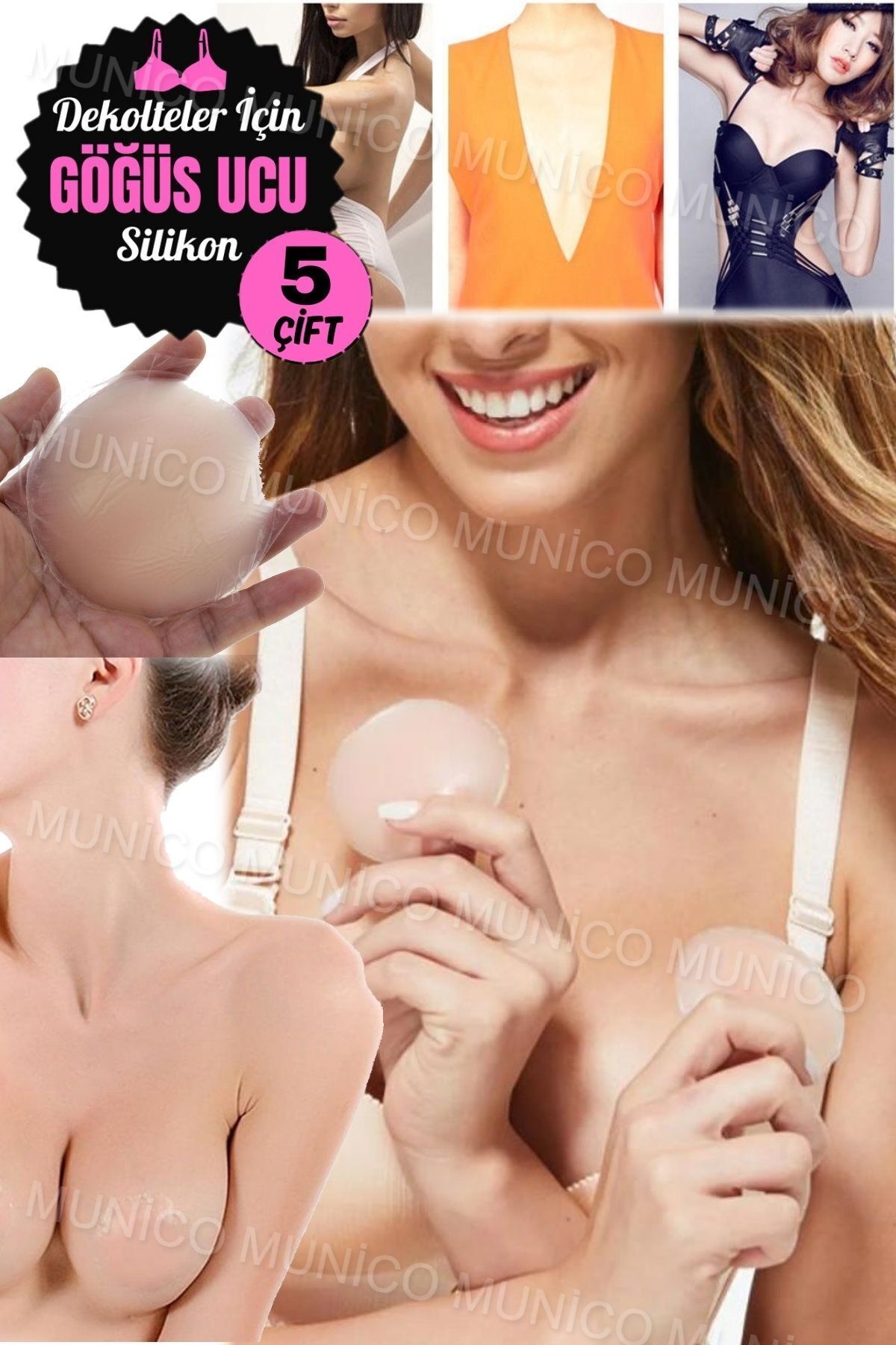 Gaggani 5 Çift Göğüs Ucu Kapatma Yumuşak Silikon Nipple Pad ile Doğal ve Rahat Bir Deneyim Silikon Göğüs Ucu