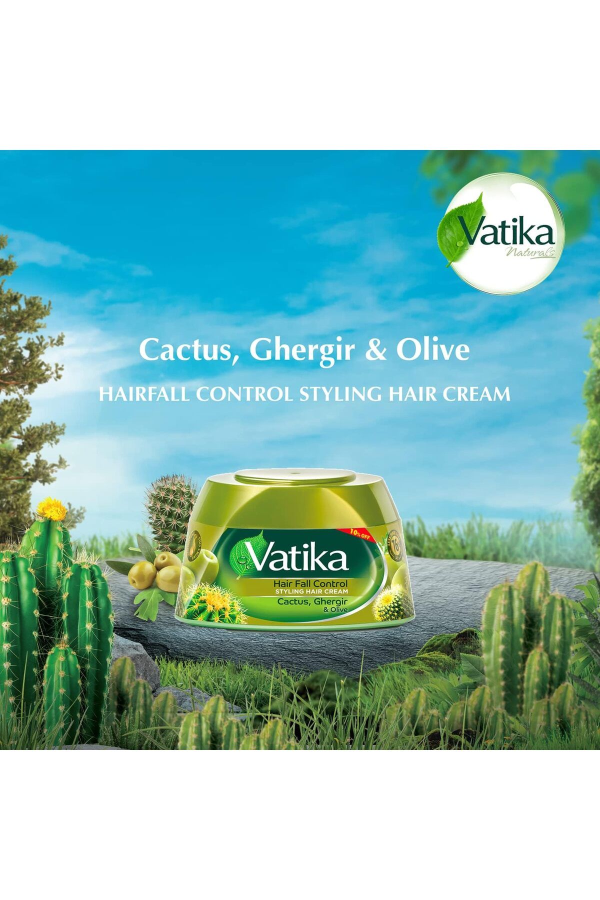 Vatika-Naturals Hair Fall Control Styling Hair Cream 210 ml| with Nourishing Vatika Oils 2