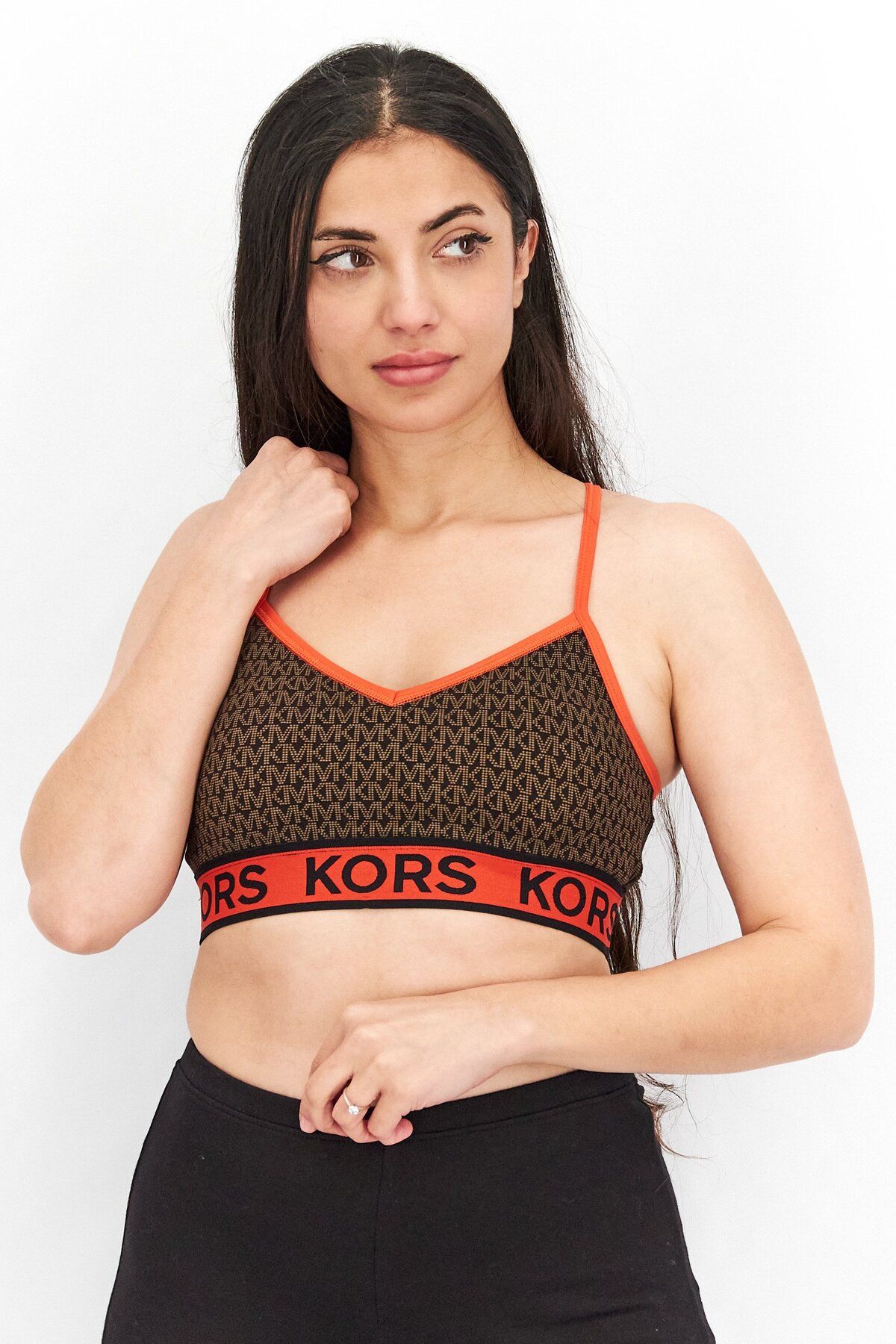 Michael Kors-Women Non Padded Textured Bra, Orange 1