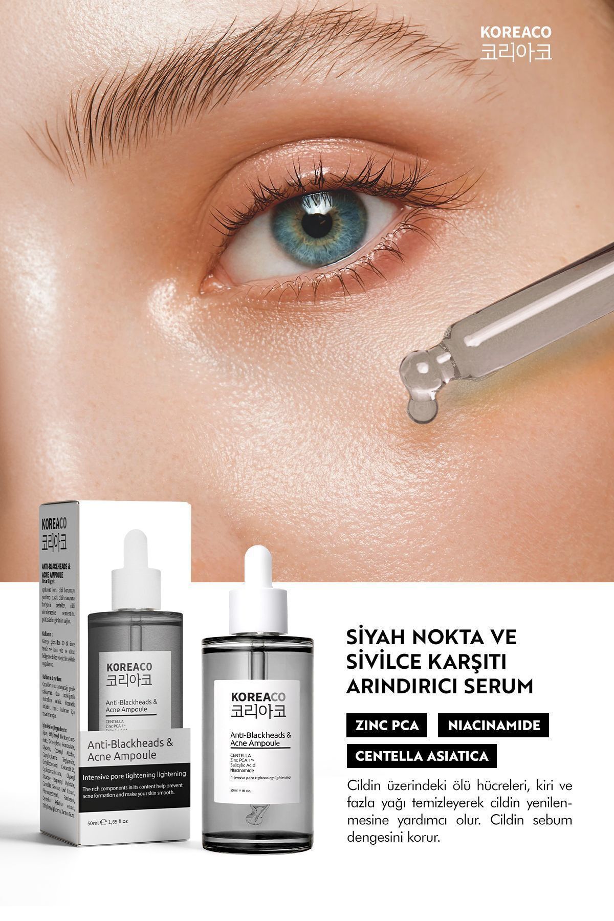 Koreaco Anti-Blackheads Acne Ampoule Siyah Nokta ve Akne Ampulü — ZnNKOREACO&SA — تصویر 3 از 6