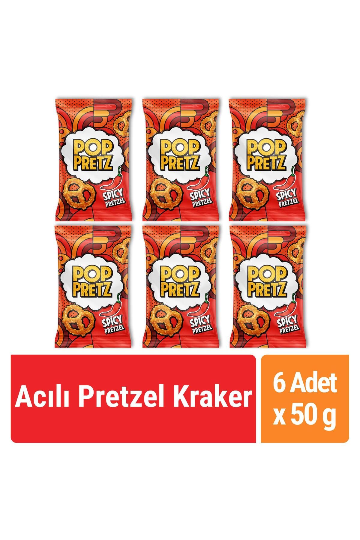 ESCAPE Poppretz Acılı Fiyonk Kraker Acılı 50 gr X 6 Adet