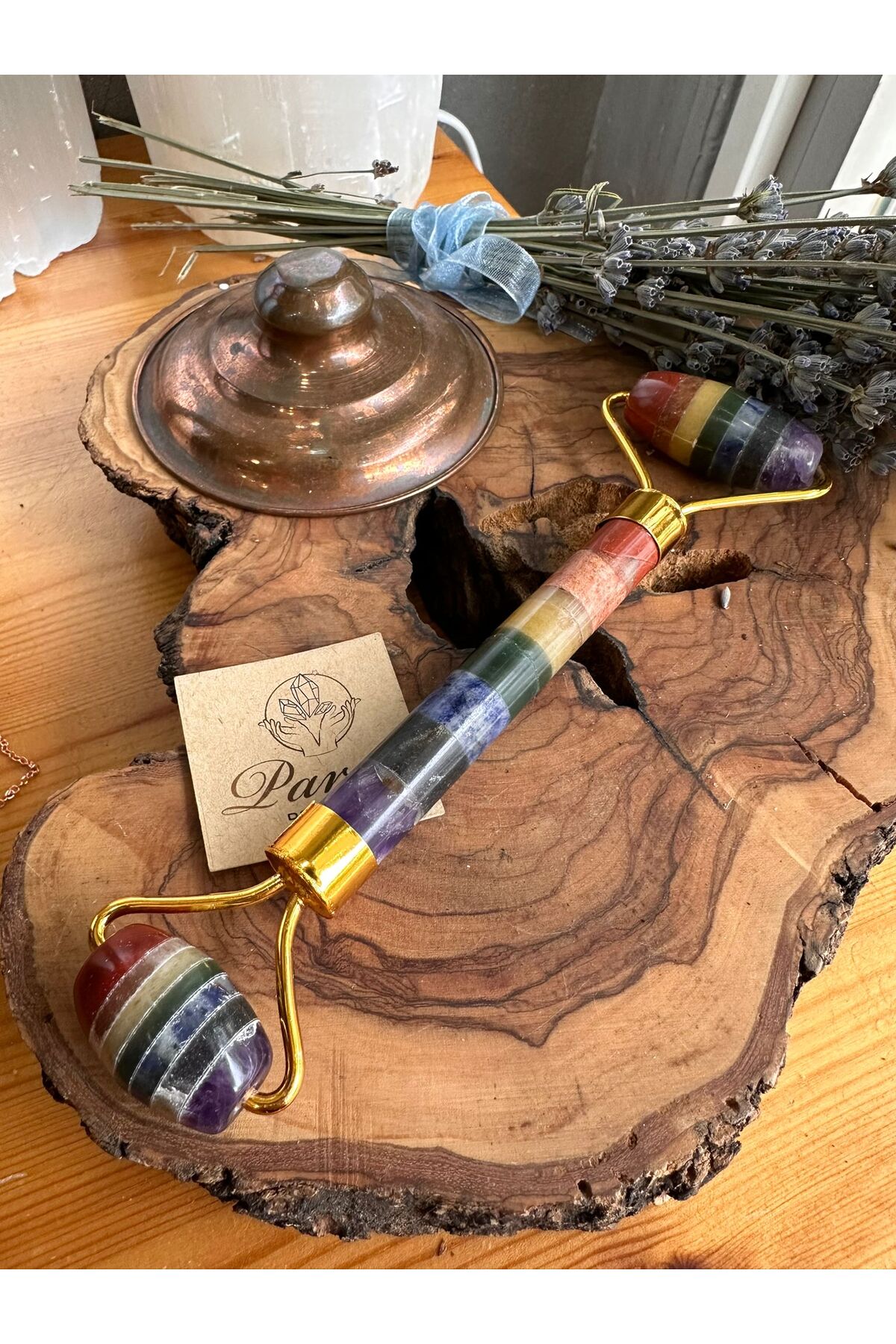 7 Çakra Taşları Gua Sha — رنگارنگ parze2310 — تصویر 3 از 3