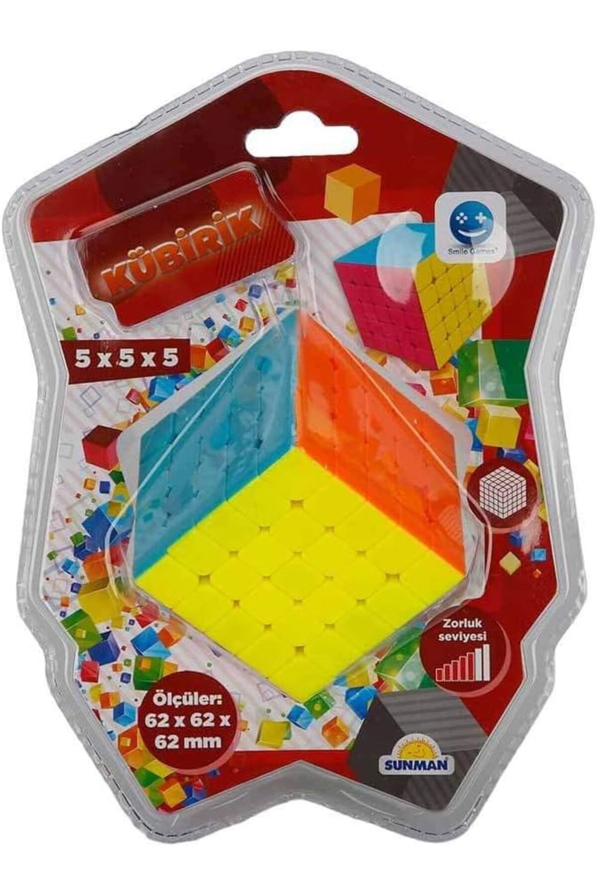 STOREMAX Küp 5x5x5 Cube Sabır Rubik Magic Zeka Küpü Kübirik 5'li Yeni 1051353