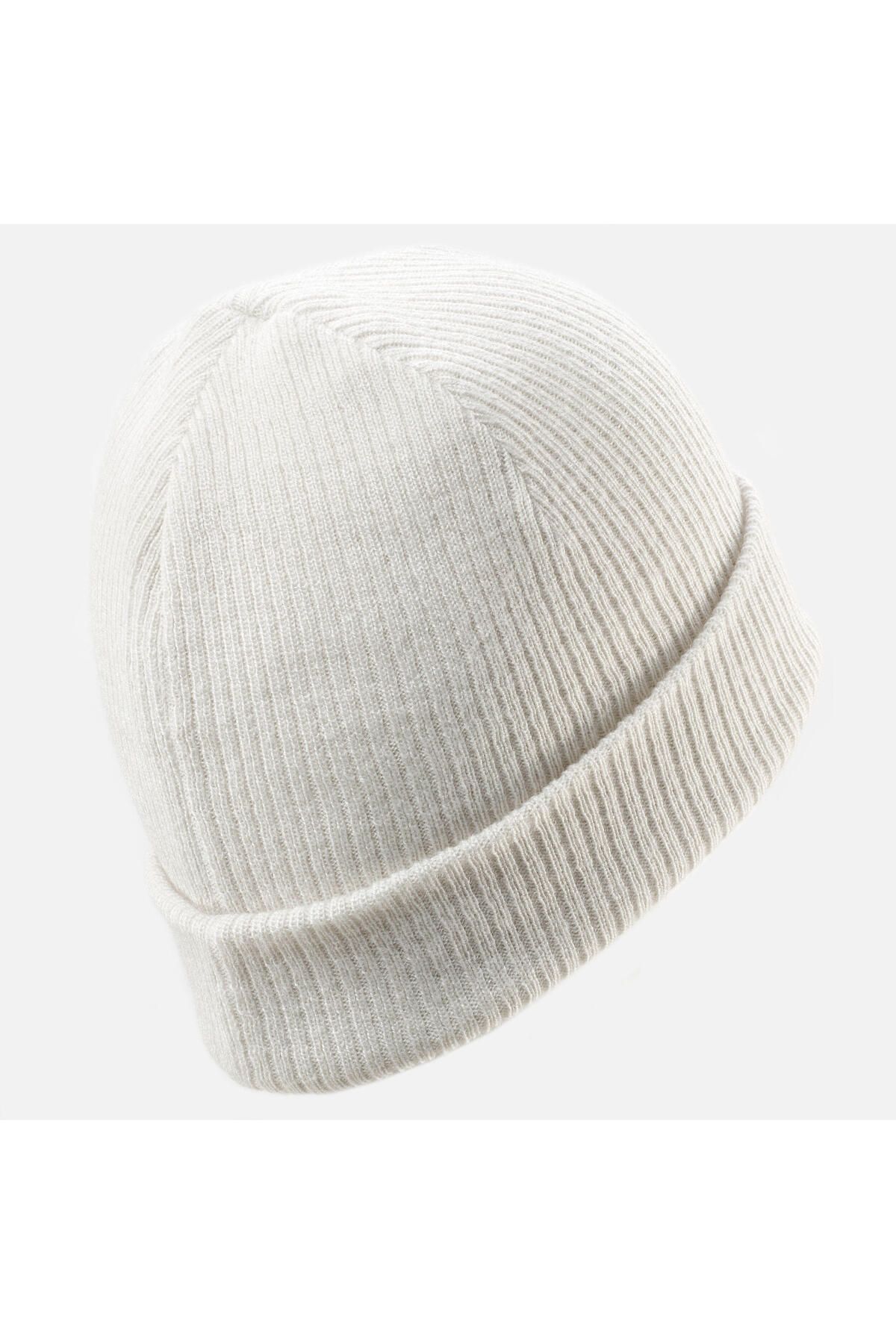 Decathlon-Light Gray Fisherman Adult Ski Beanie 5