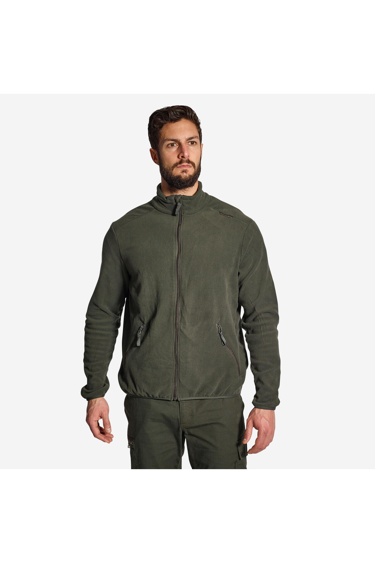 Decathlon Solognac Erkek Polar Hırka - Avcılık ve Doğa Gözlemi - Yeşil - 100