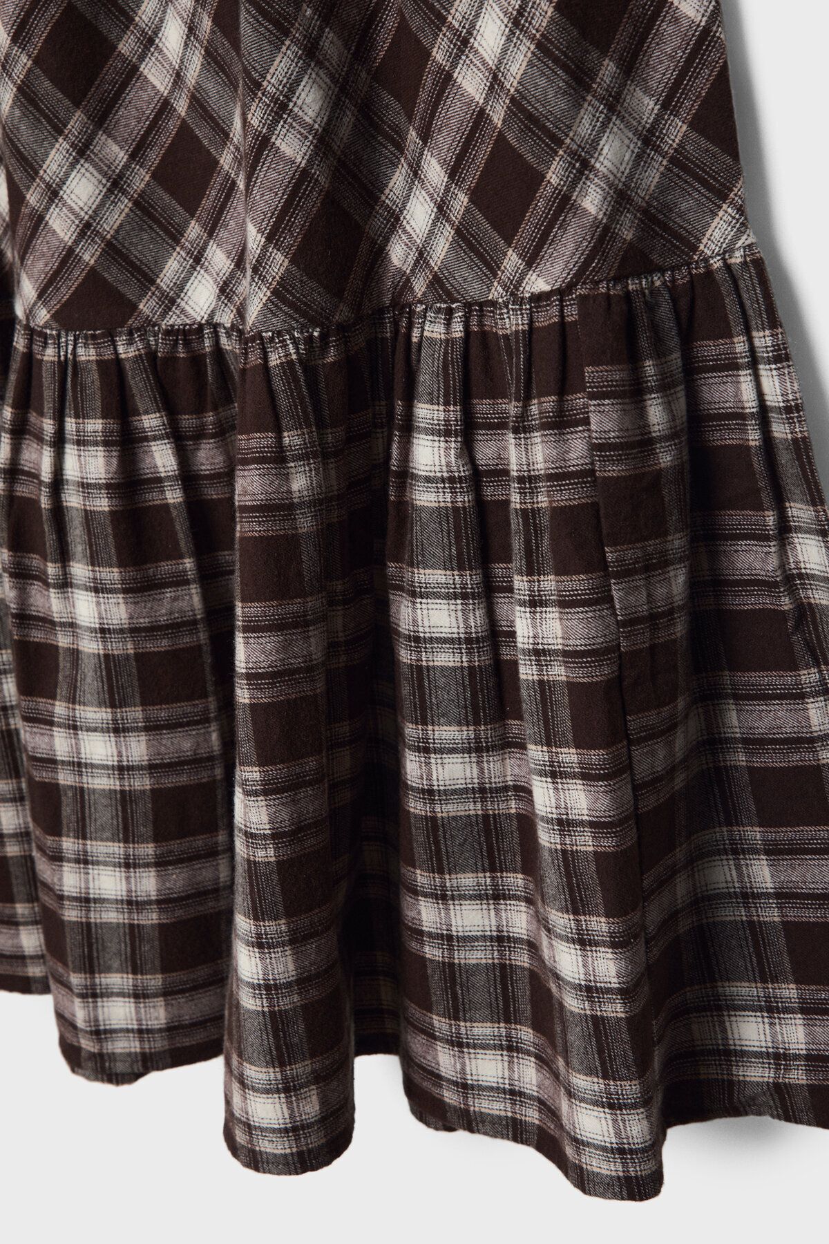 Stradivarius-Draped and Checkered Long Skirt 7