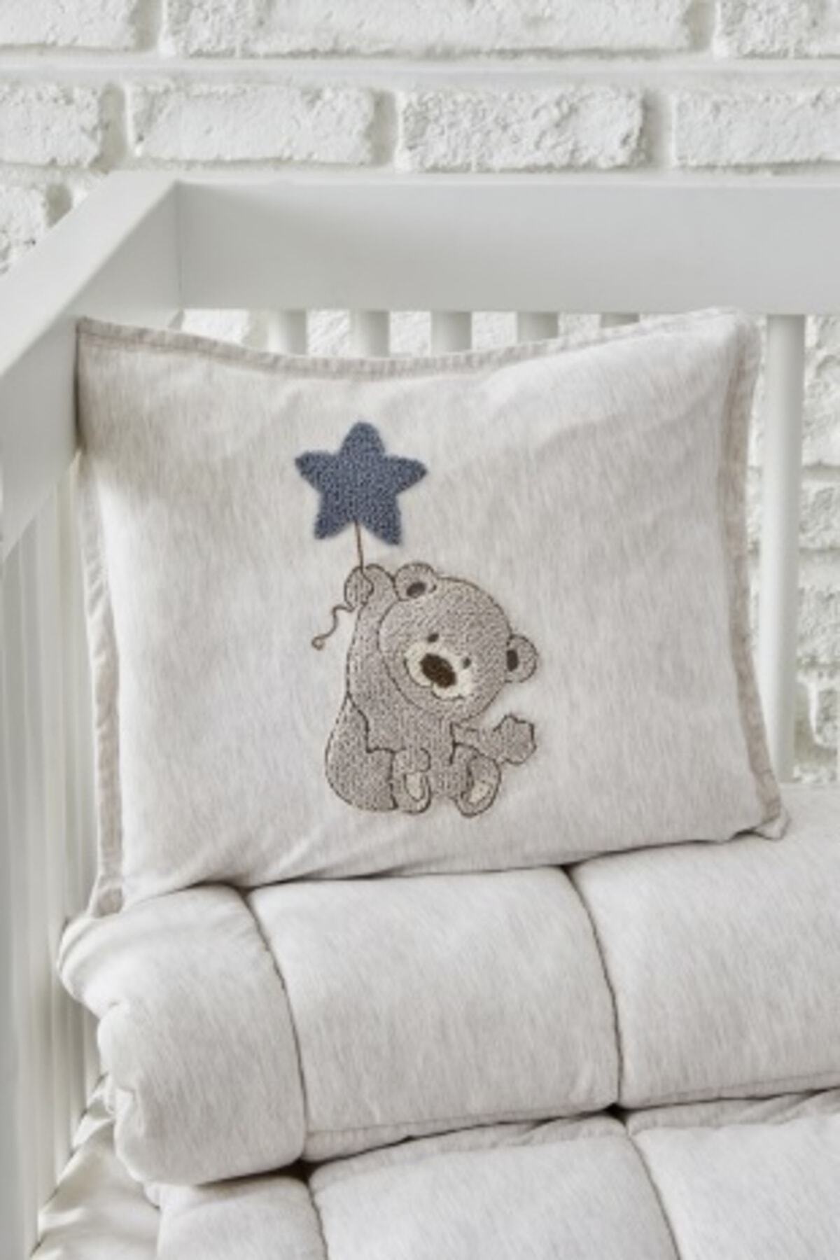 Karaca Home Softy Star Bear Bej Gri Bebek Cotton Comfort fotoğrafı 2 (önizleme)