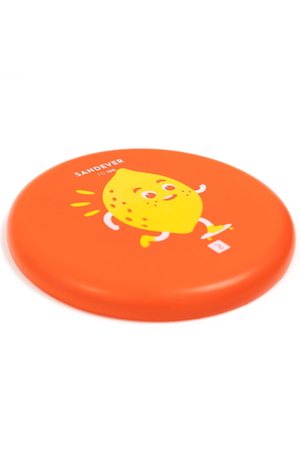 Decathlon-Red/Lemon Patterned Soft Olaian Frisbee 2