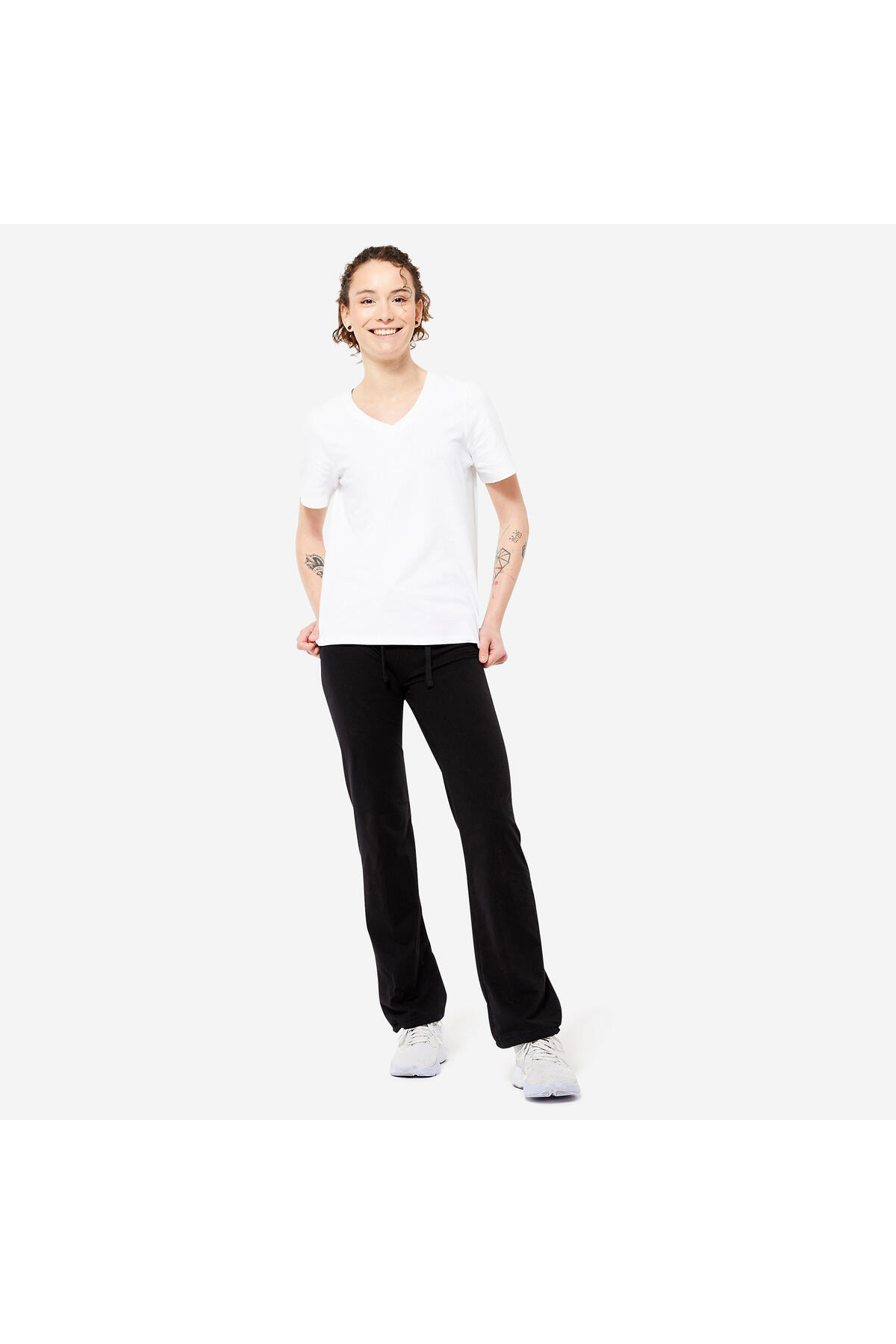 Decathlon Kadın Siyah Regular Spor Taytı 500 - Pilates görsel 2