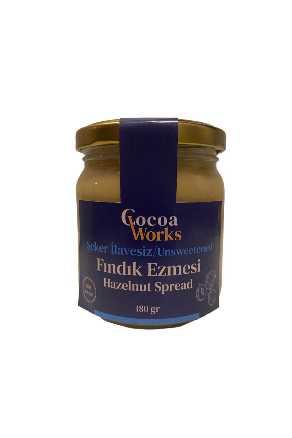 cocoa works şeker ilavesiz fındık ezmesi