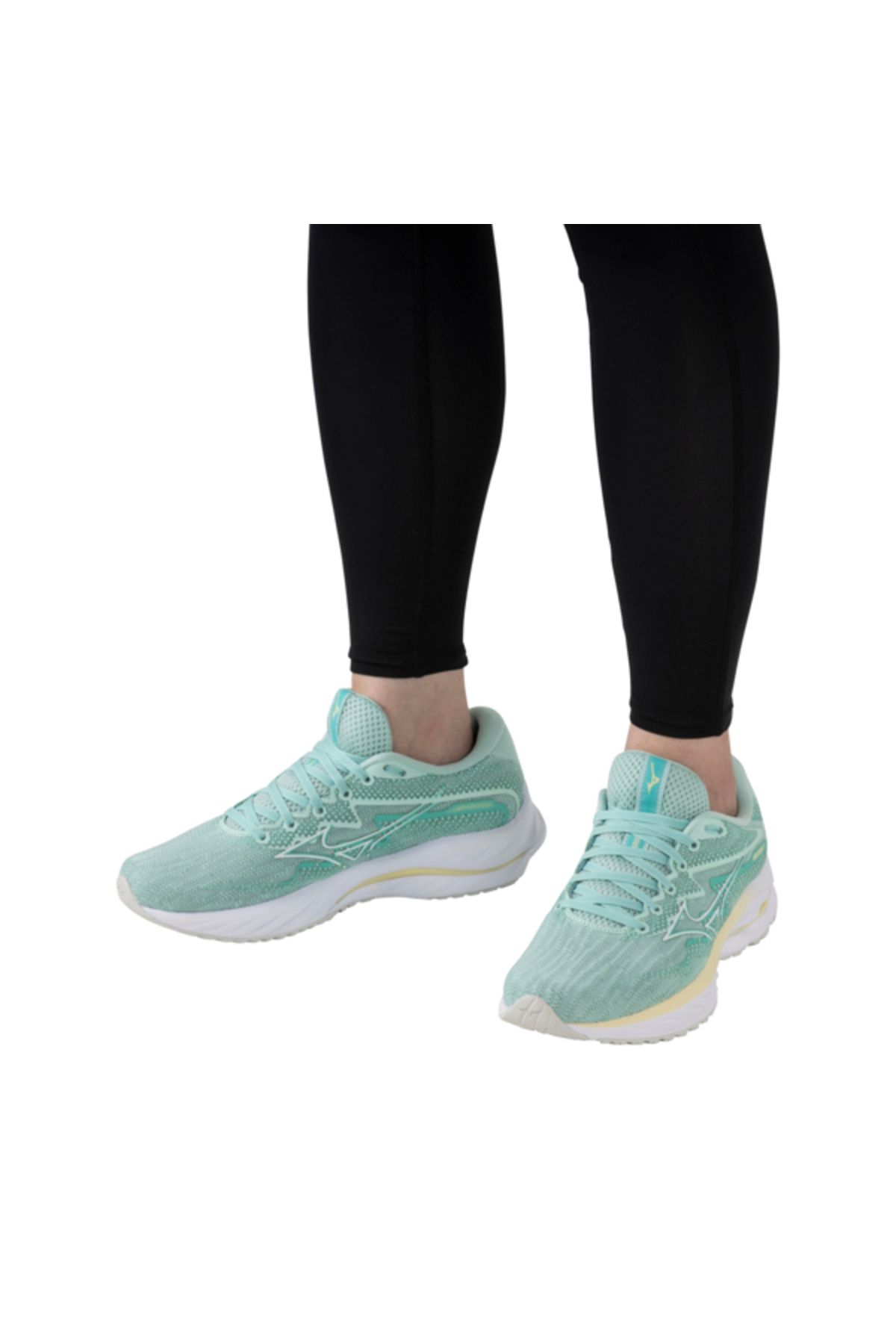 کفش دو و تمرین سبز زنانه Wave Rider 27 در حال رانینگ Mizuno