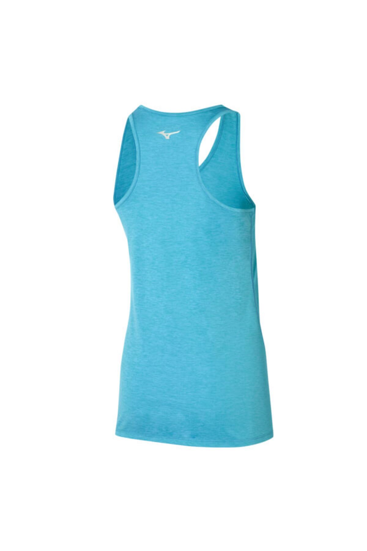 تی شرت ورزشی آبی زنانه Impulse Core بدون آستین T Shirt Blue Mizuno