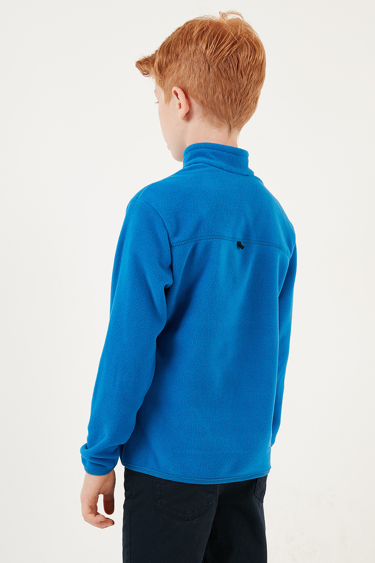 Lela-Lână pentru copii unisex - textura moale, cu fermoar, guler ridicat, iarnă 5905002 5