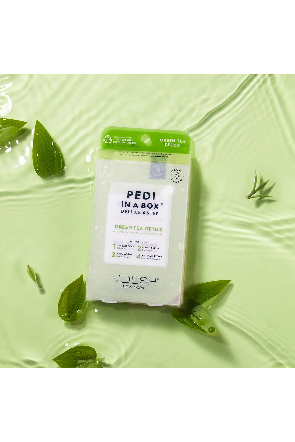 New York Pedi In A Box Deluxe Pedicure 4 Step Tea Green Voesh